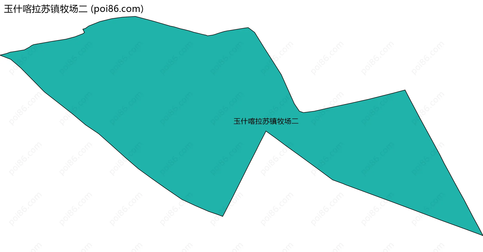 玉什喀拉苏镇牧场二边界地图