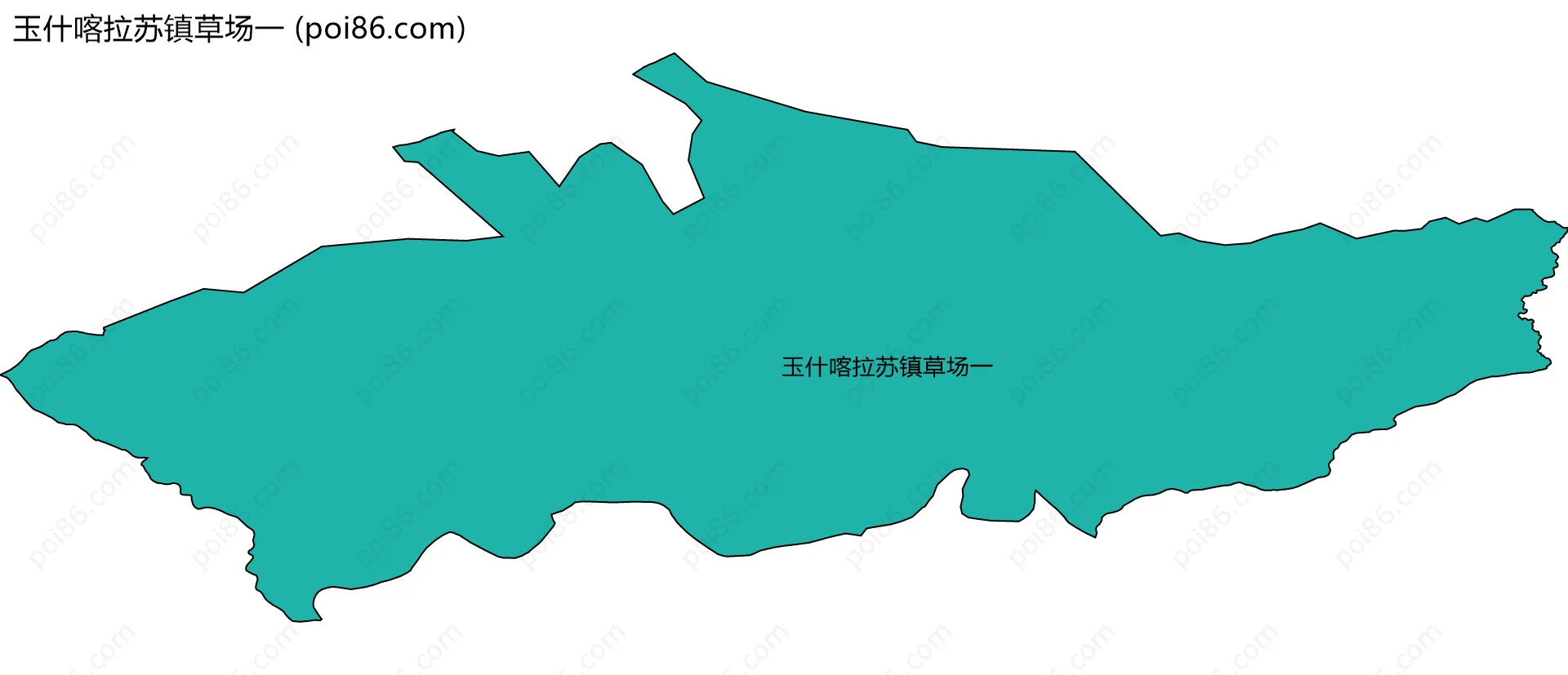 玉什喀拉苏镇草场一边界地图