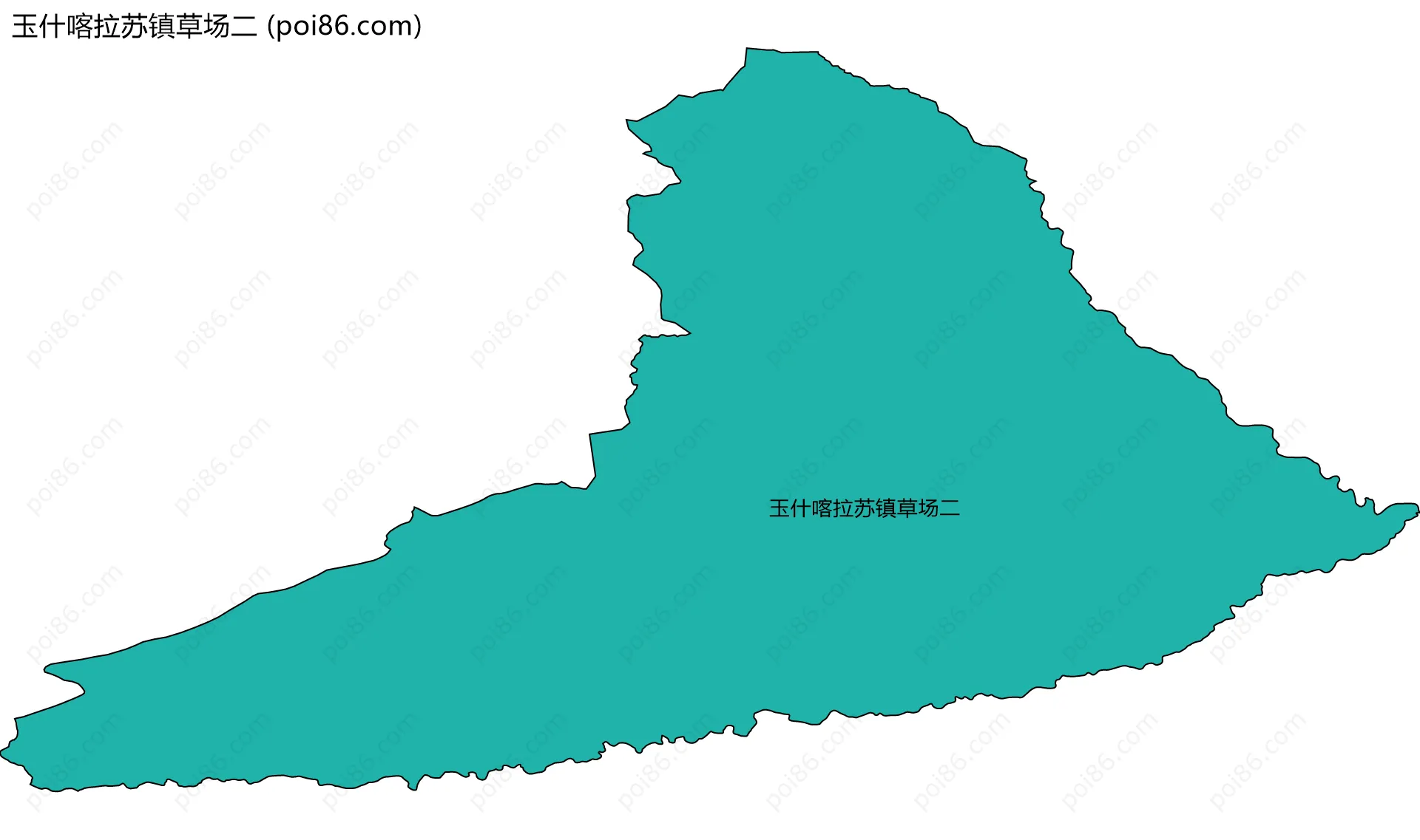 玉什喀拉苏镇草场二边界地图