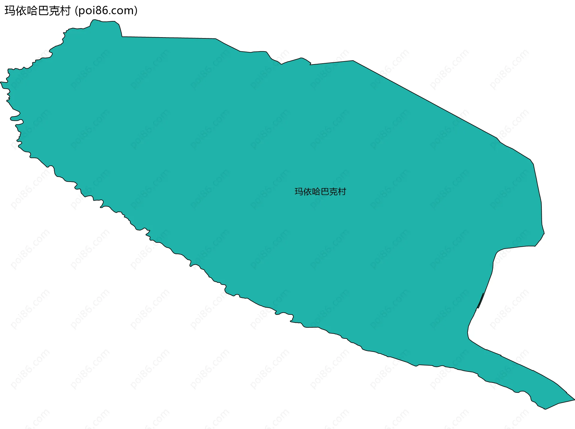 玛依哈巴克村边界地图