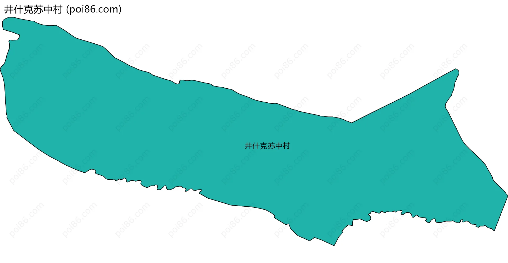 井什克苏中村边界地图