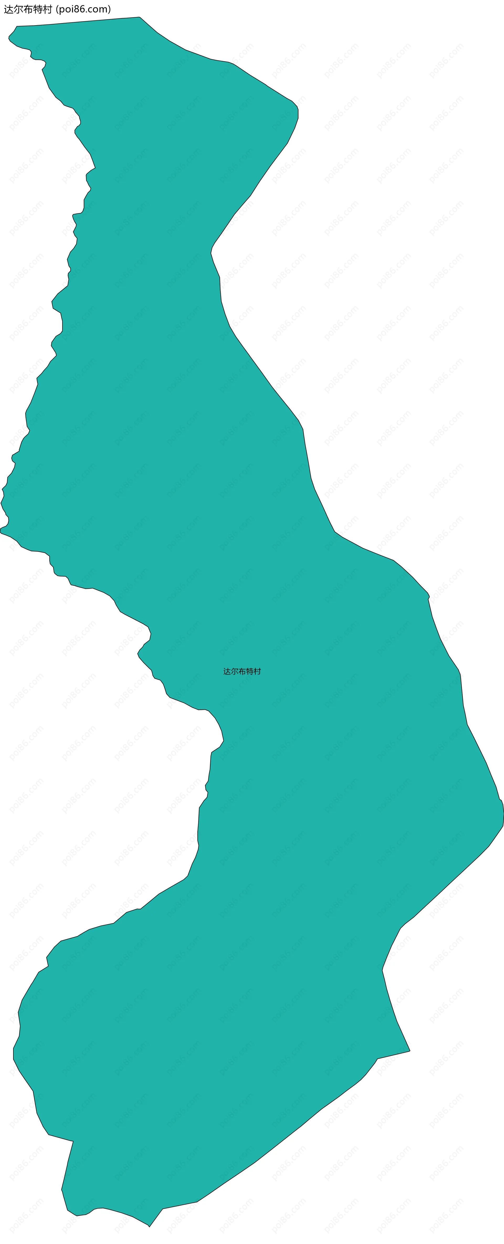 达尔布特村边界地图