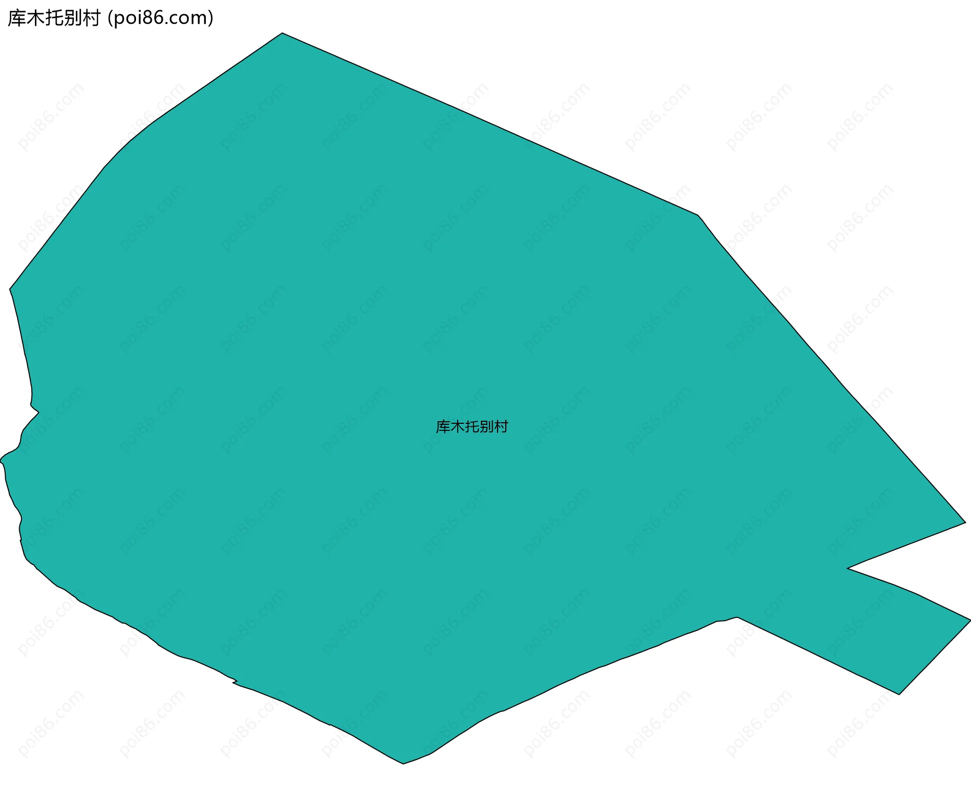 库木托别村边界地图
