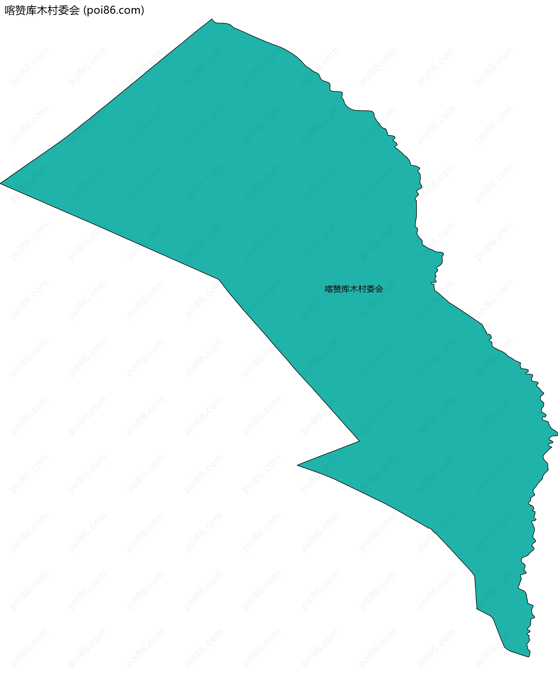 喀赞库木村委会边界地图