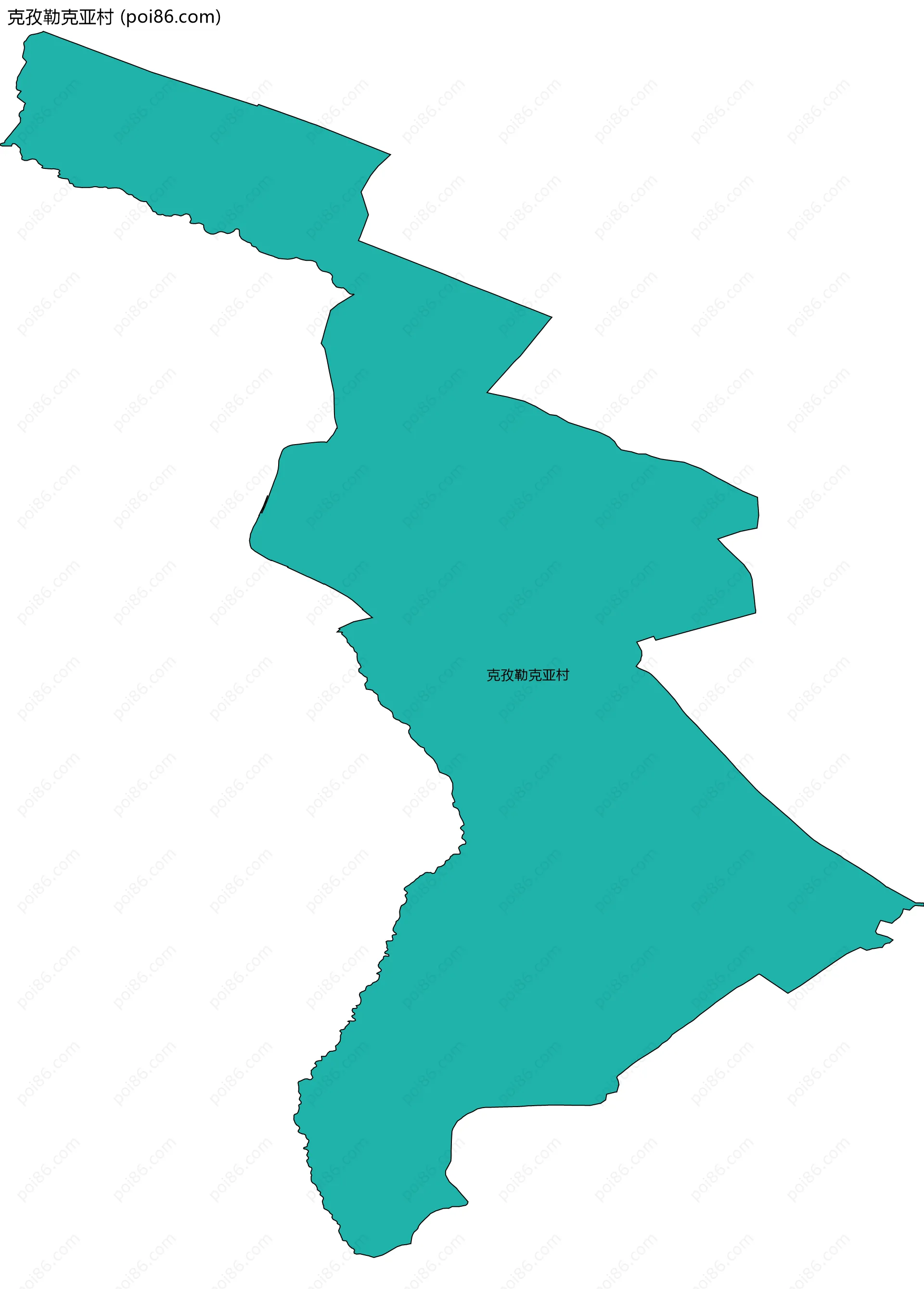 克孜勒克亚村边界地图