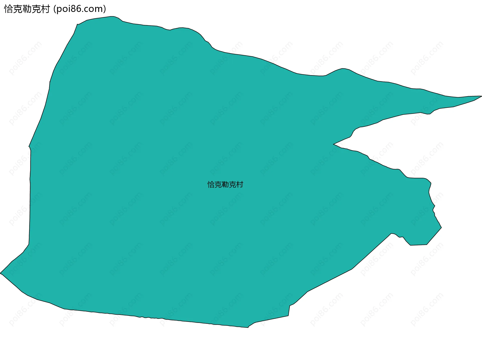 恰克勒克村边界地图