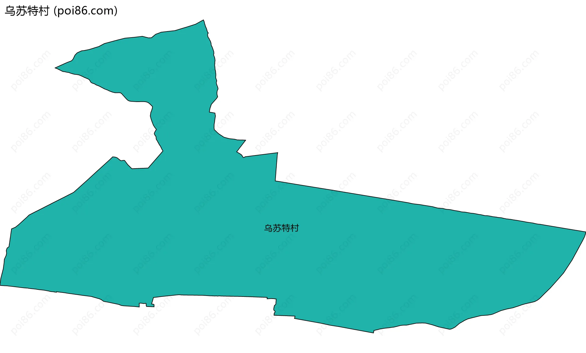 乌苏特村边界地图
