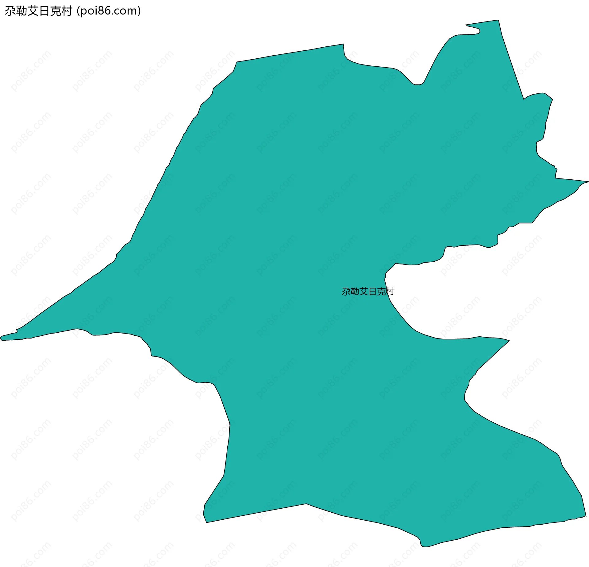 尕勒艾日克村边界地图