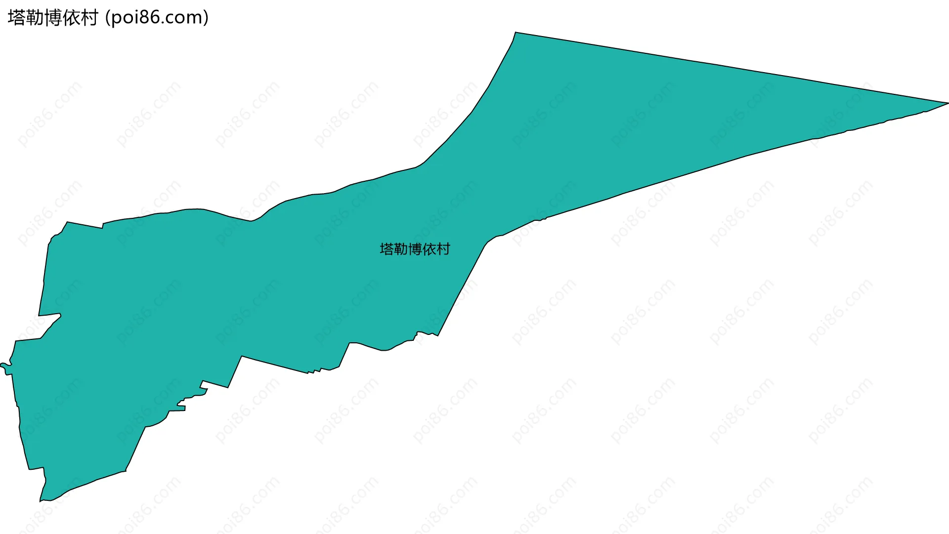 塔勒博依村边界地图