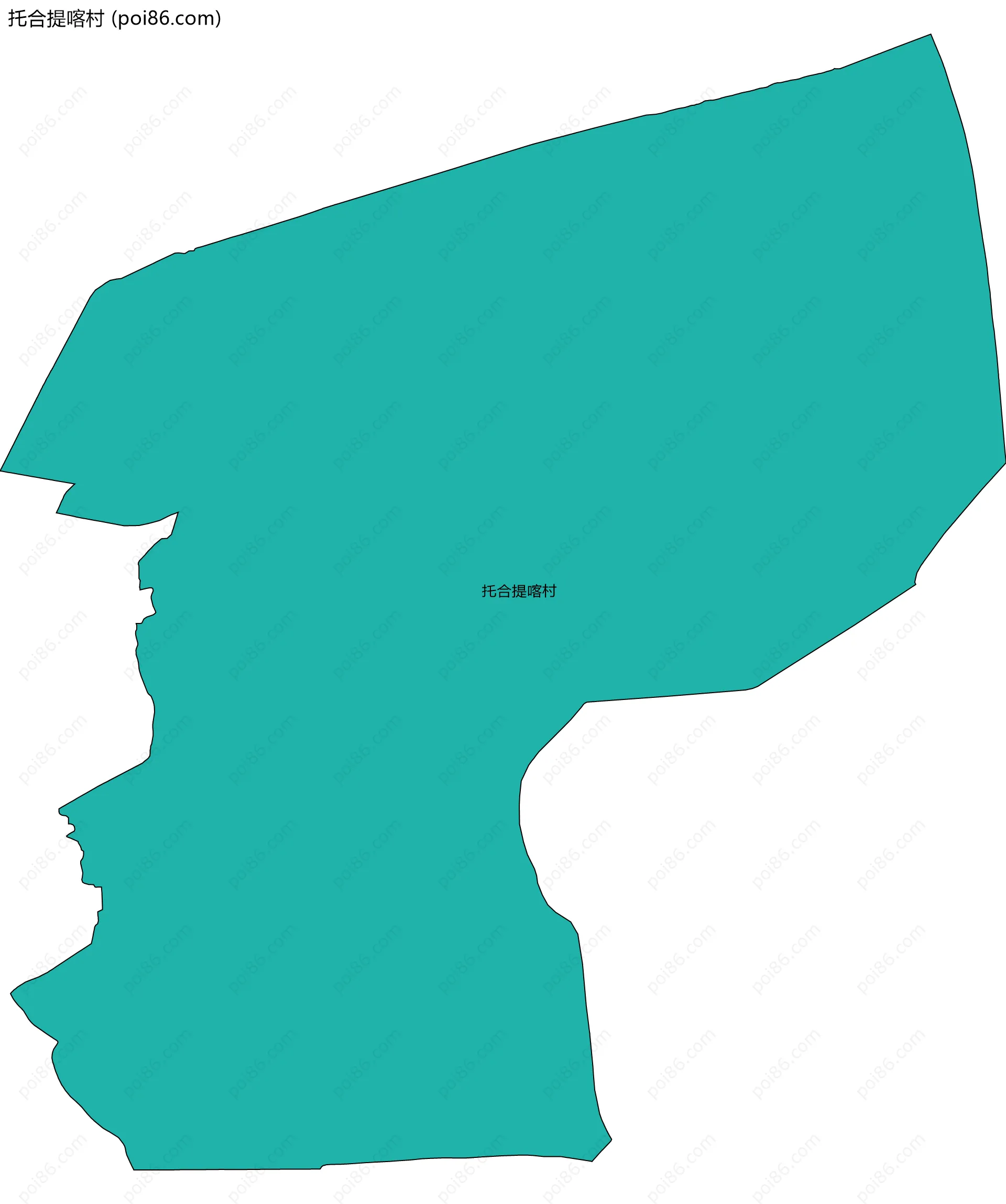 托合提喀村边界地图