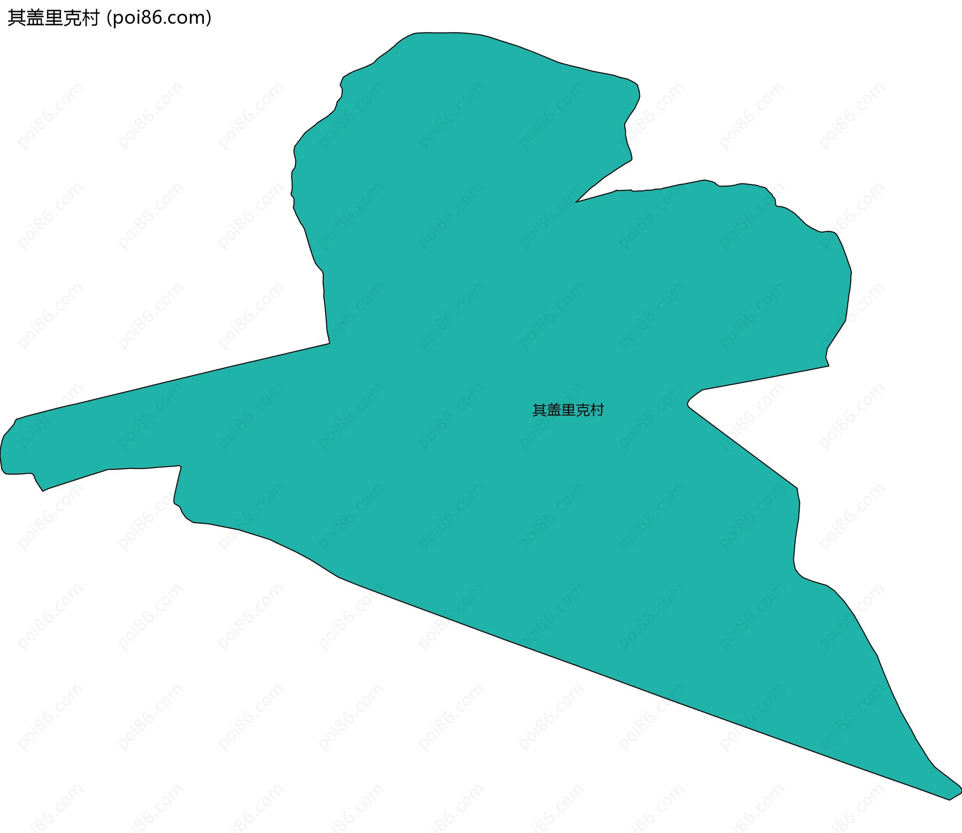 其盖里克村边界地图