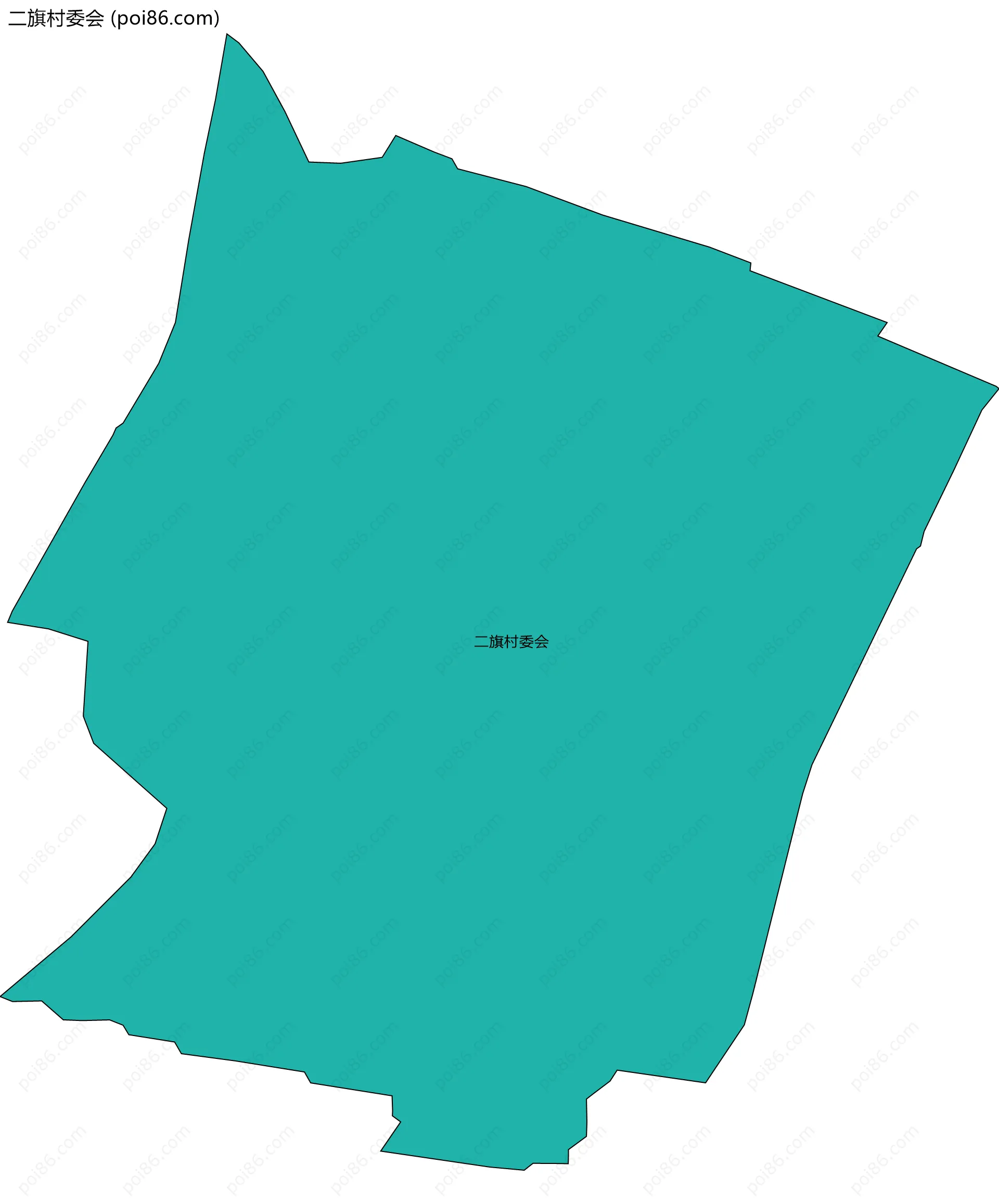 二旗村委会边界地图