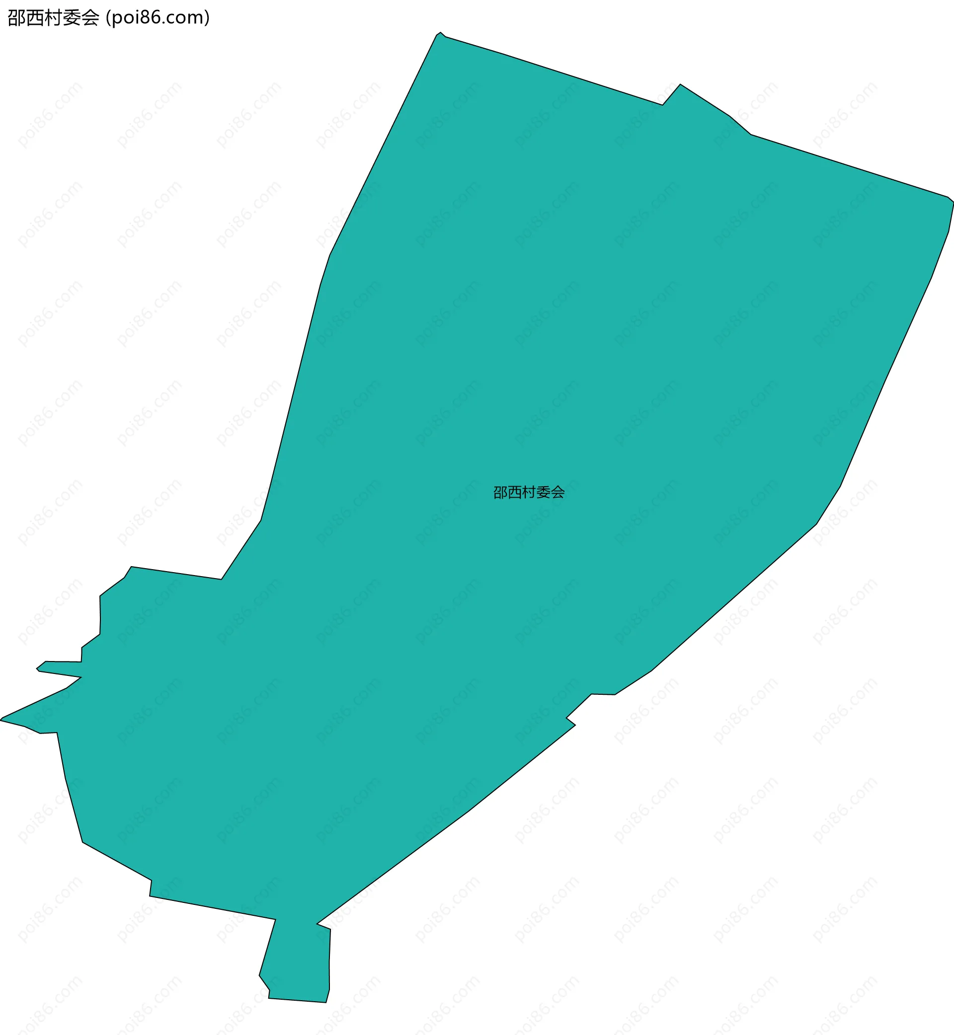 邵西村委会边界地图