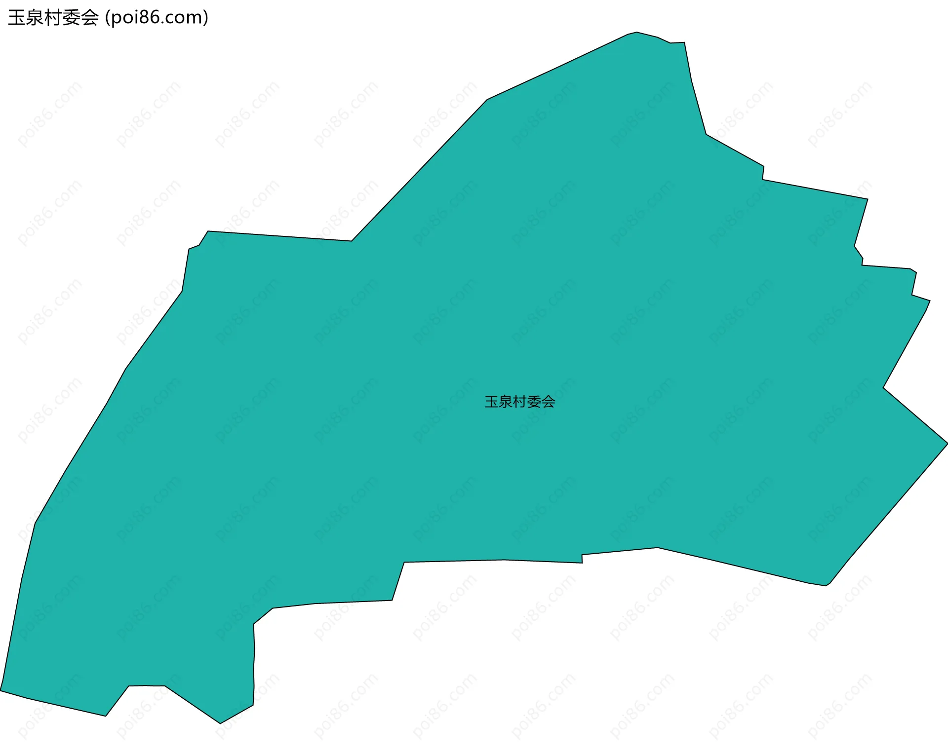 玉泉村委会边界地图