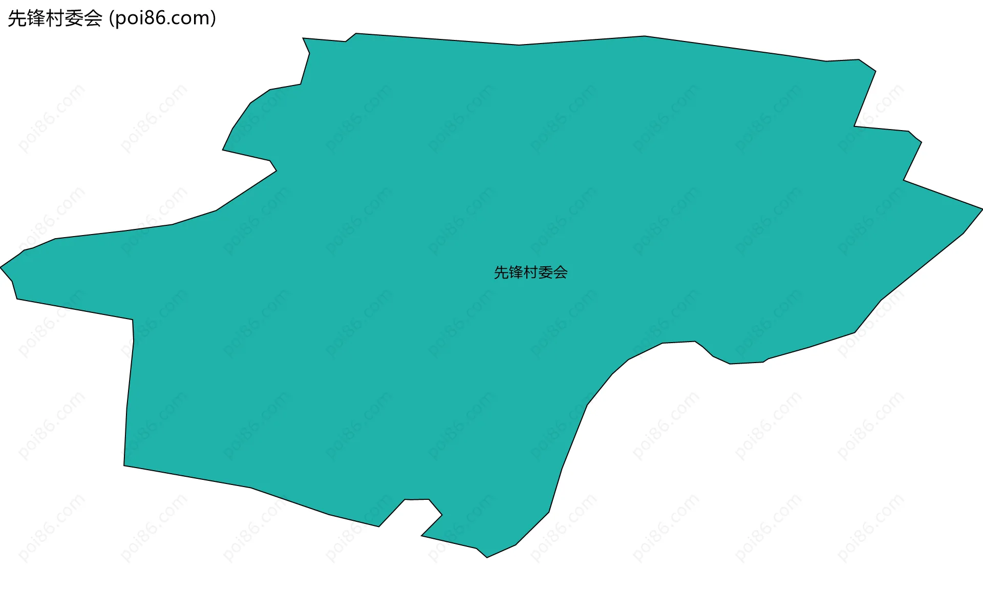 先锋村委会边界地图