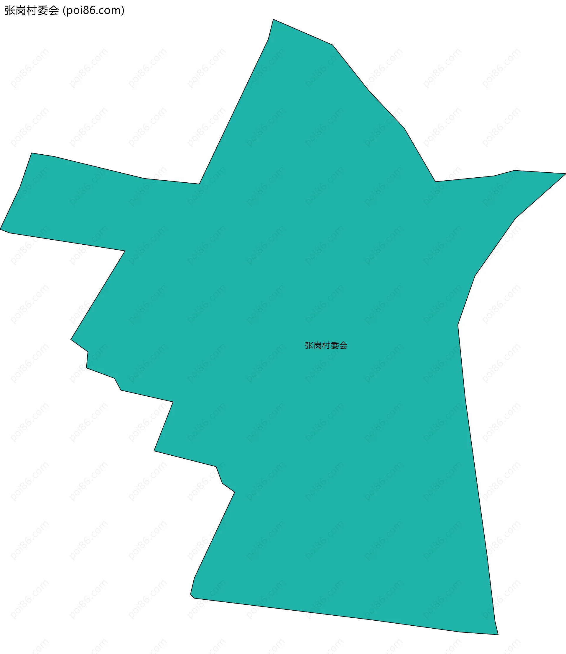 张岗村委会边界地图