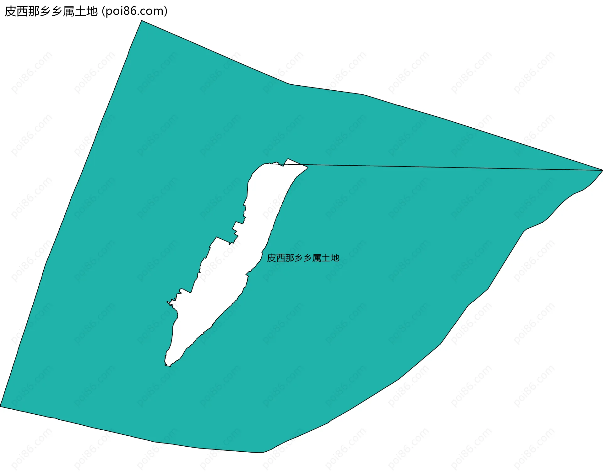 皮西那乡乡属土地边界地图