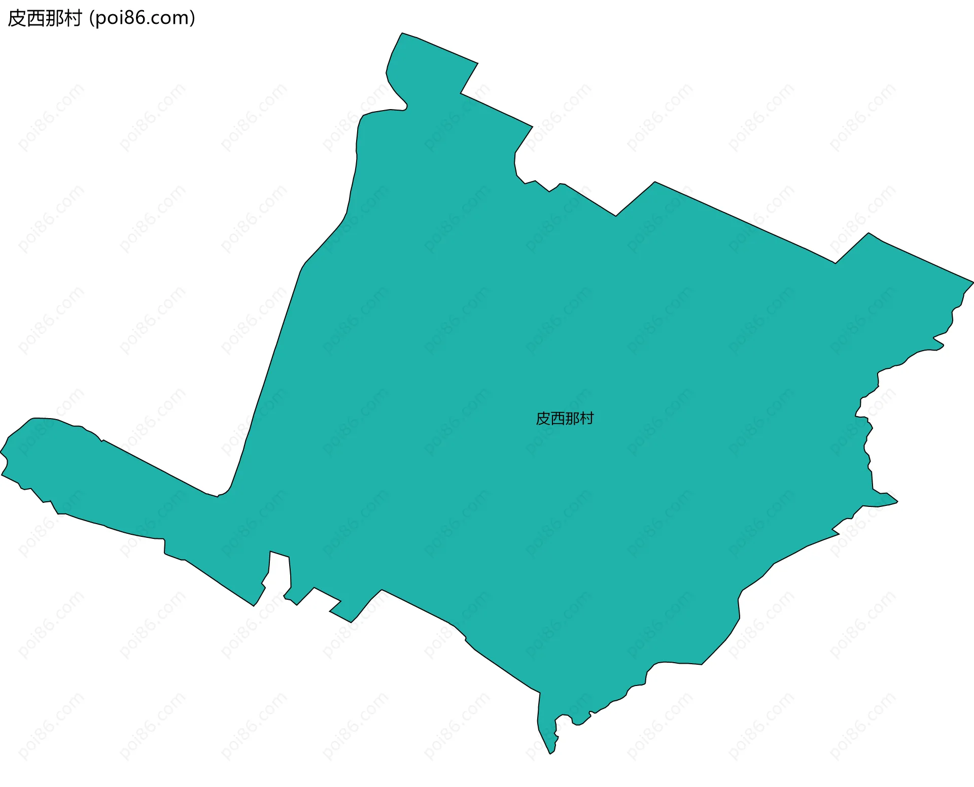 皮西那村边界地图