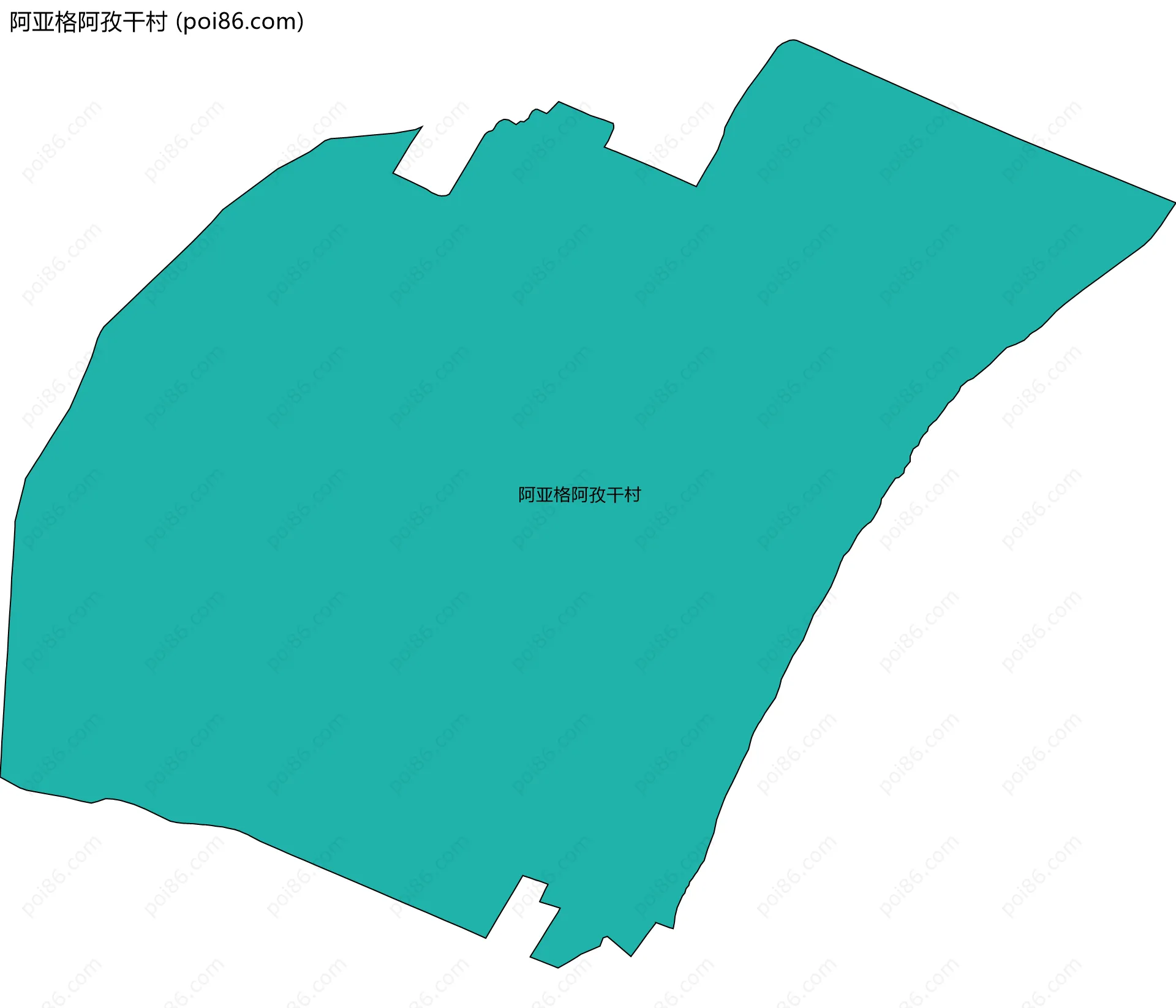 阿亚格阿孜干村边界地图