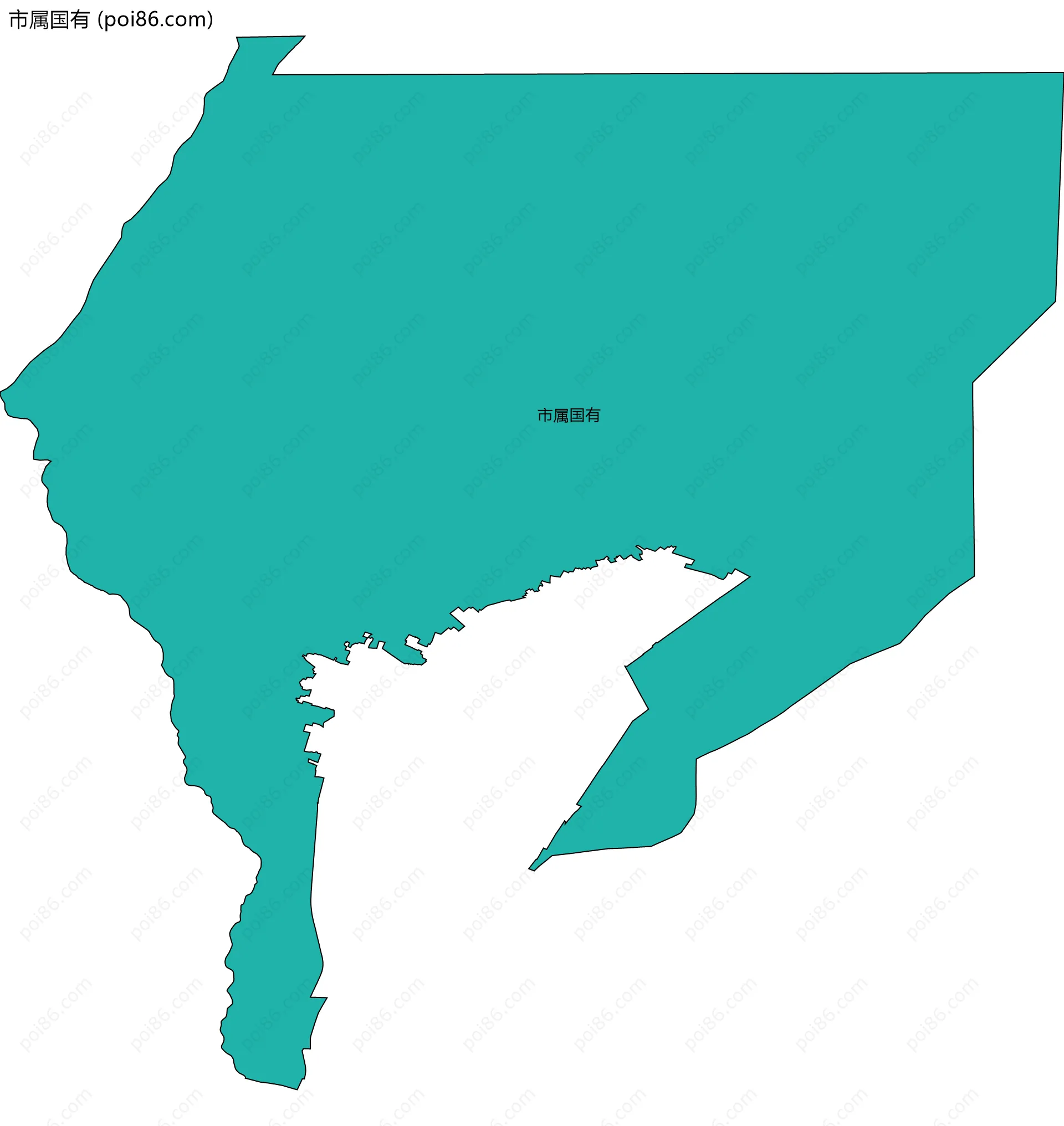 市属国有边界地图