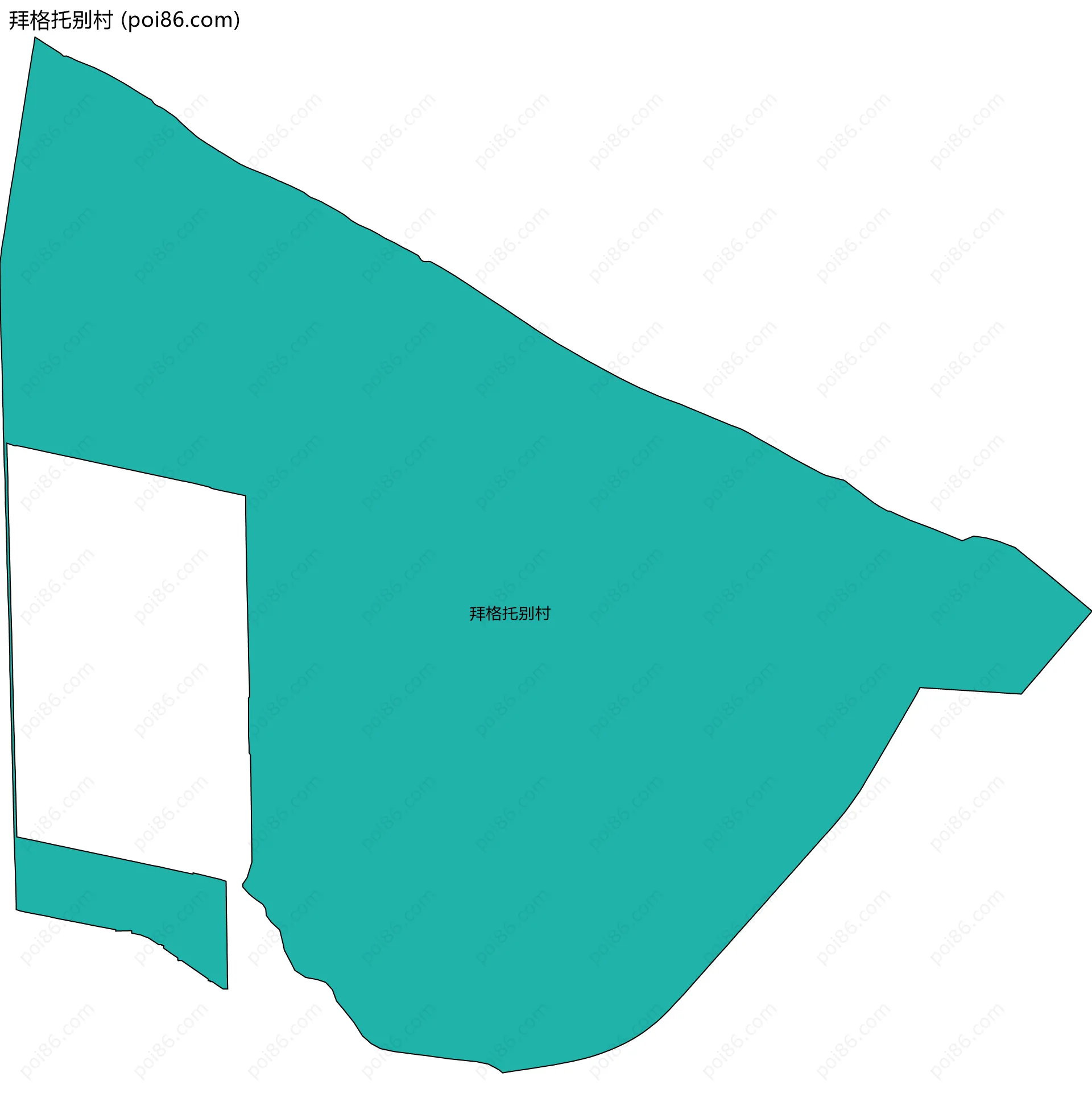 拜格托别村边界地图