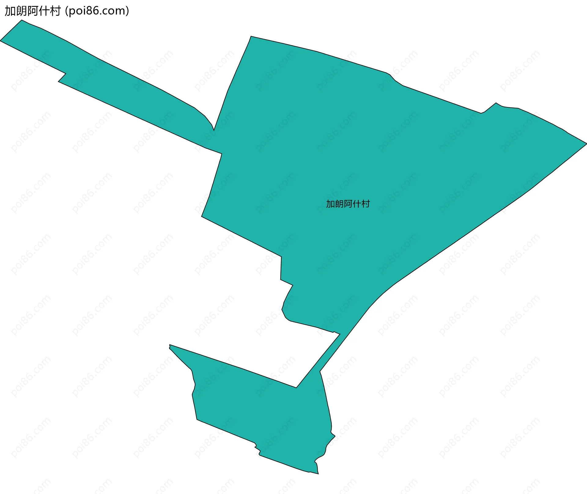 加朗阿什村边界地图