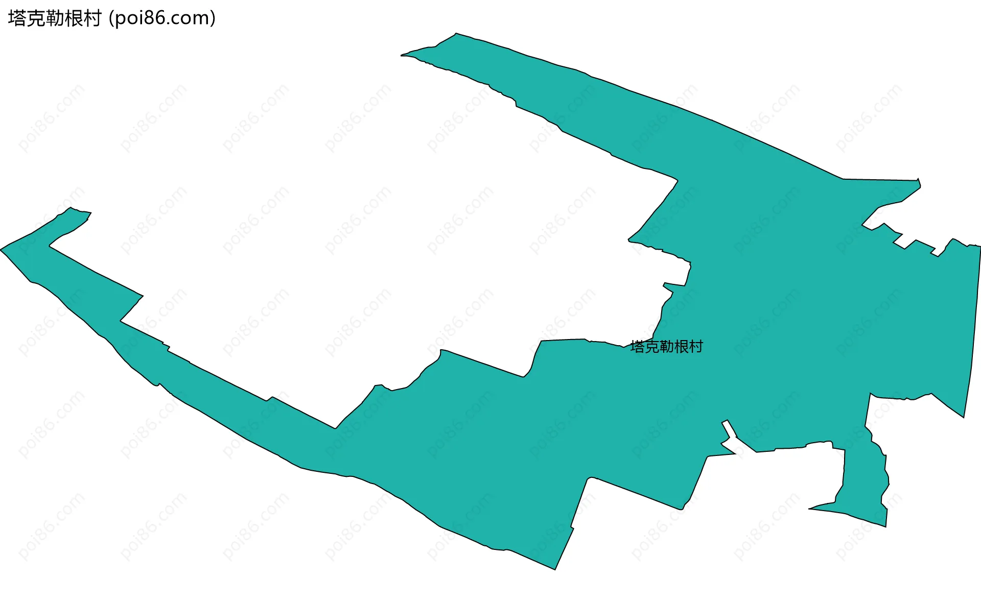 塔克勒根村边界地图