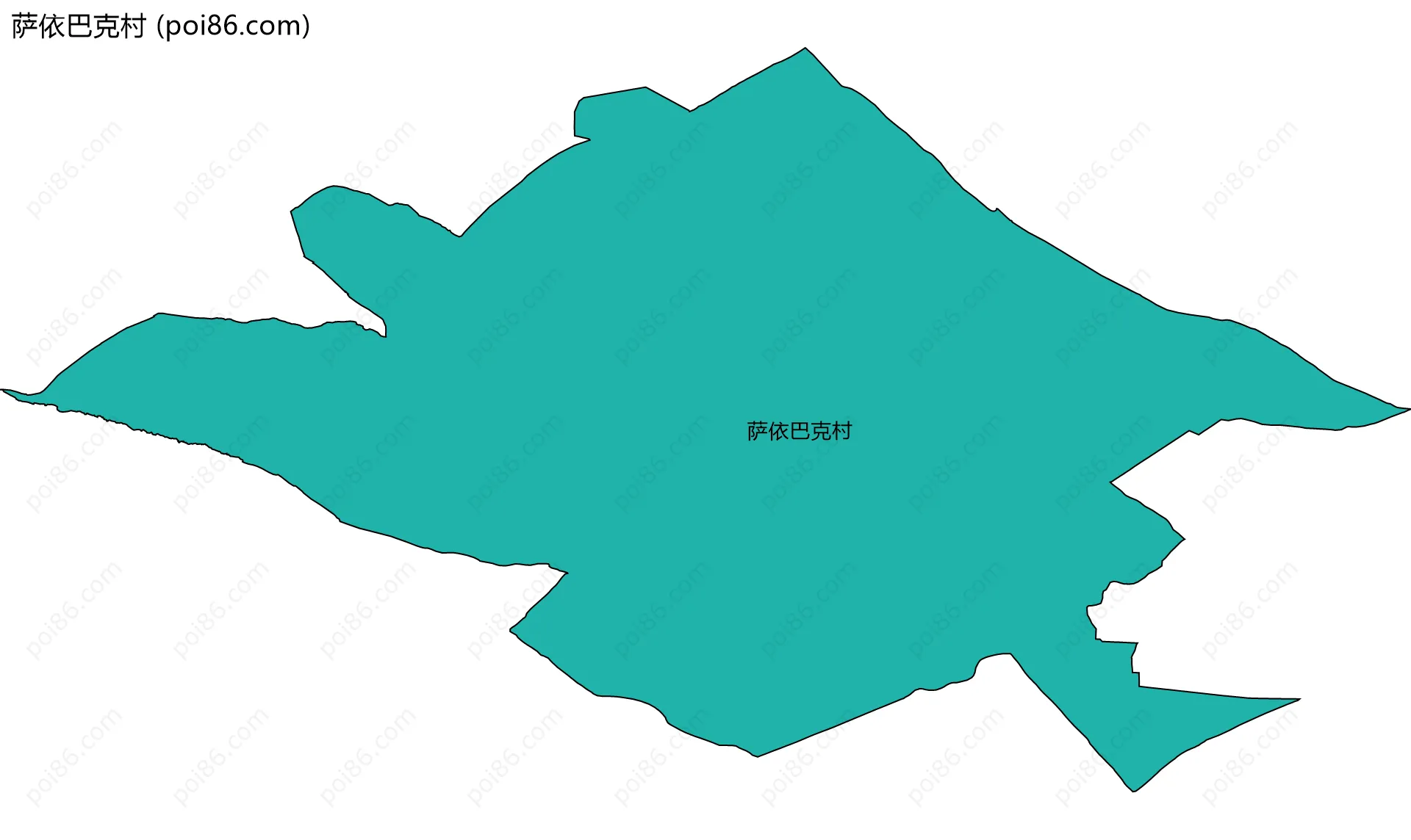萨依巴克村边界地图