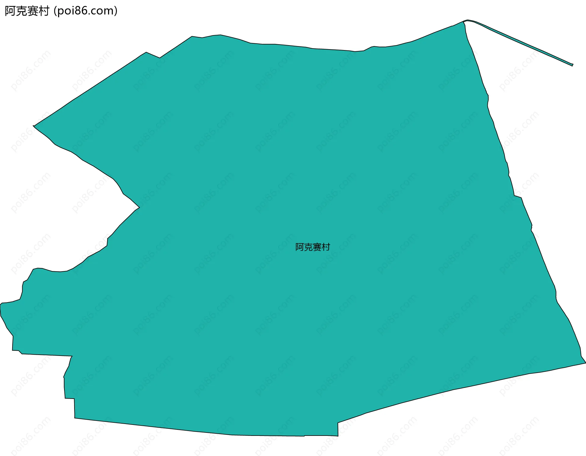 阿克赛村边界地图