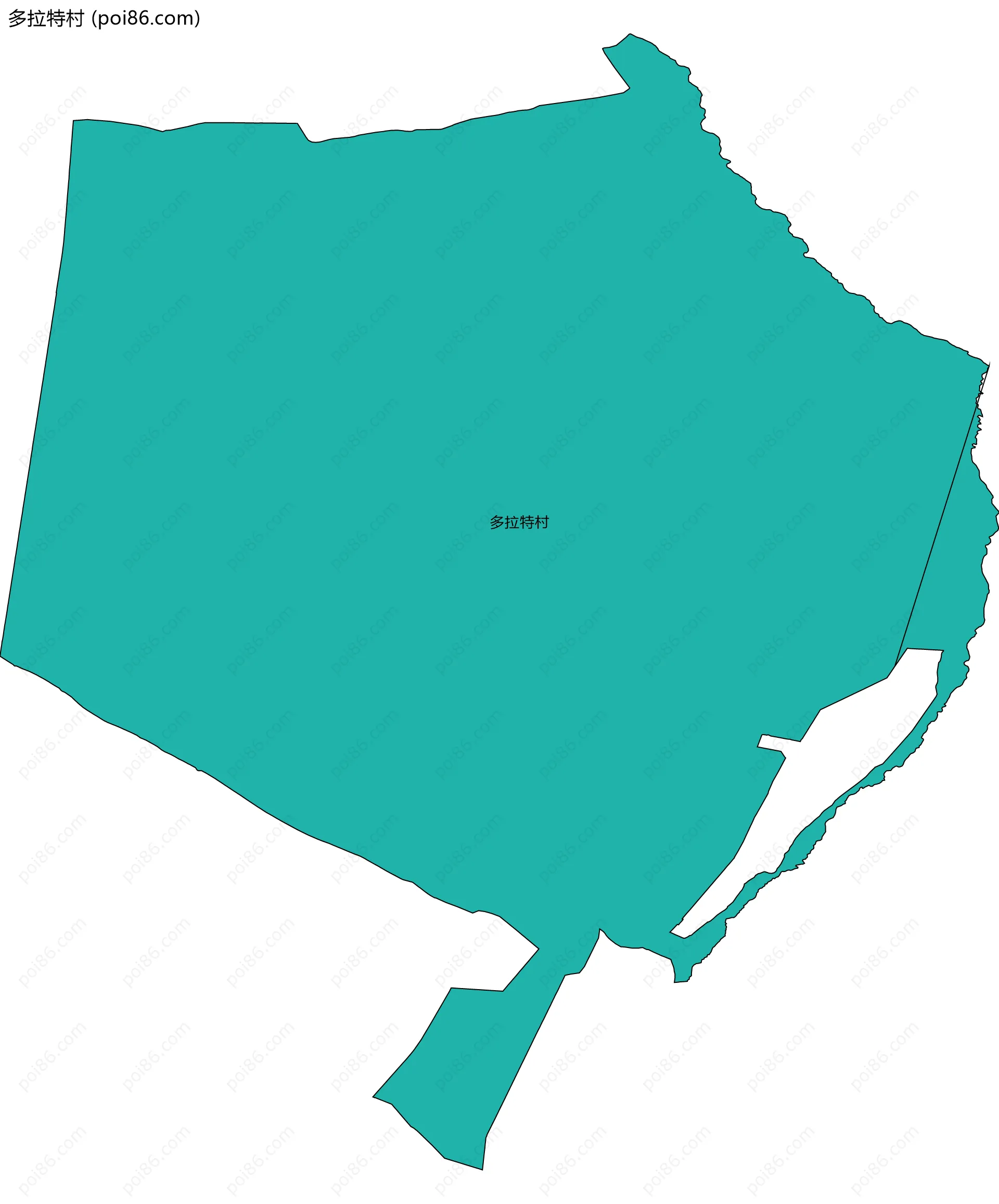 多拉特村边界地图