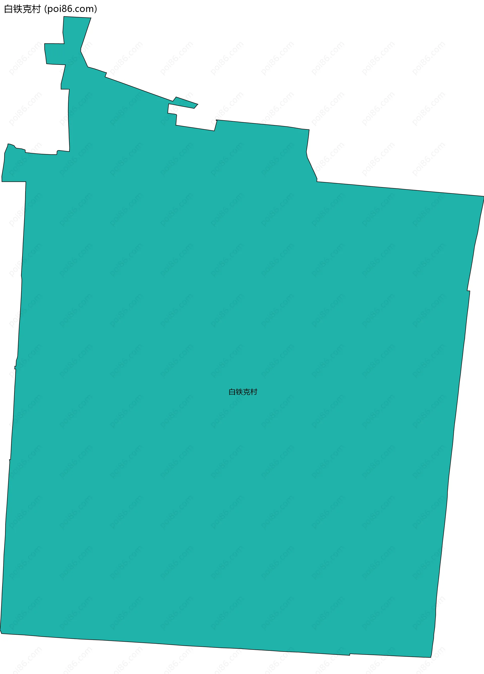 白铁克村边界地图