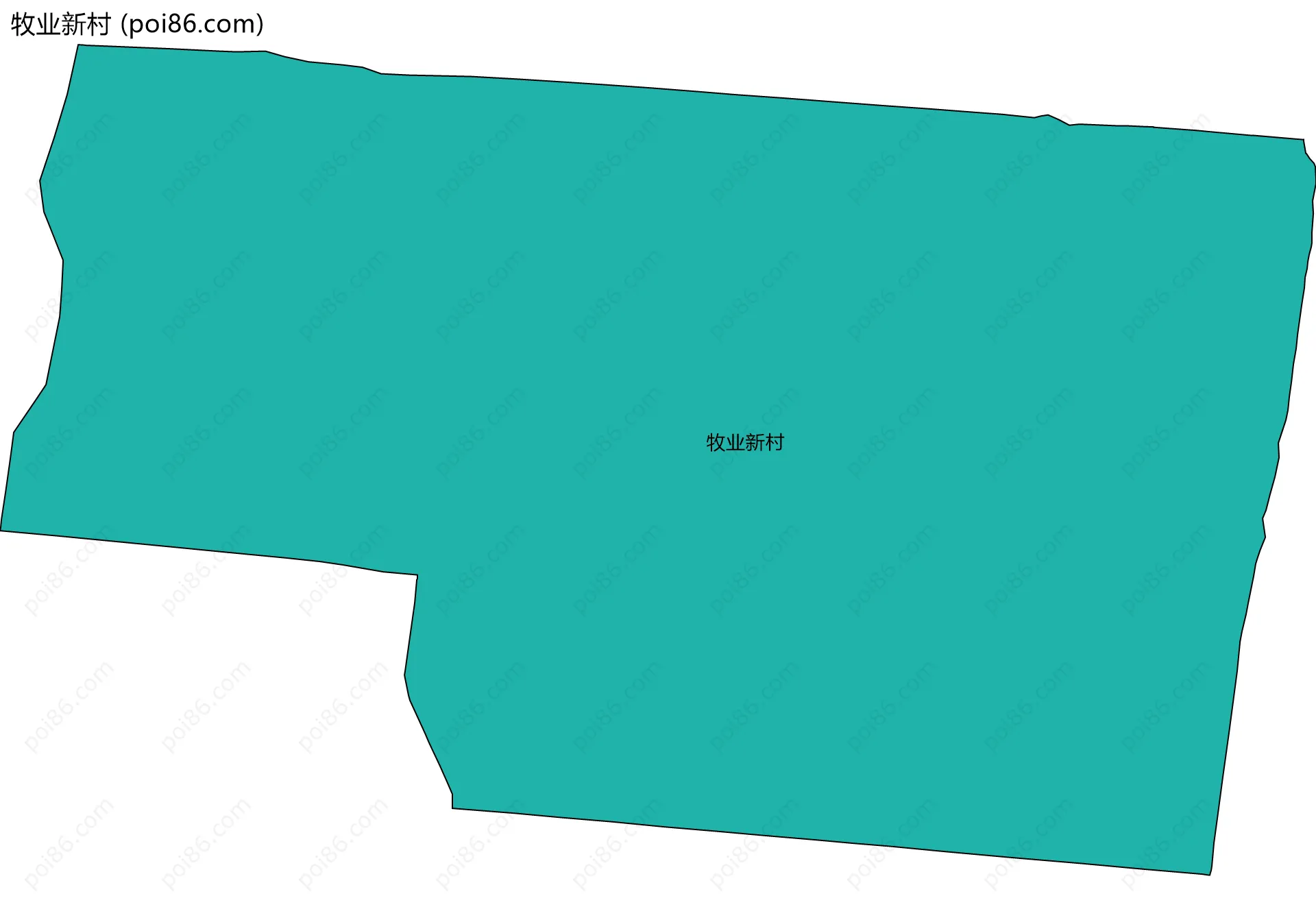 牧业新村边界地图