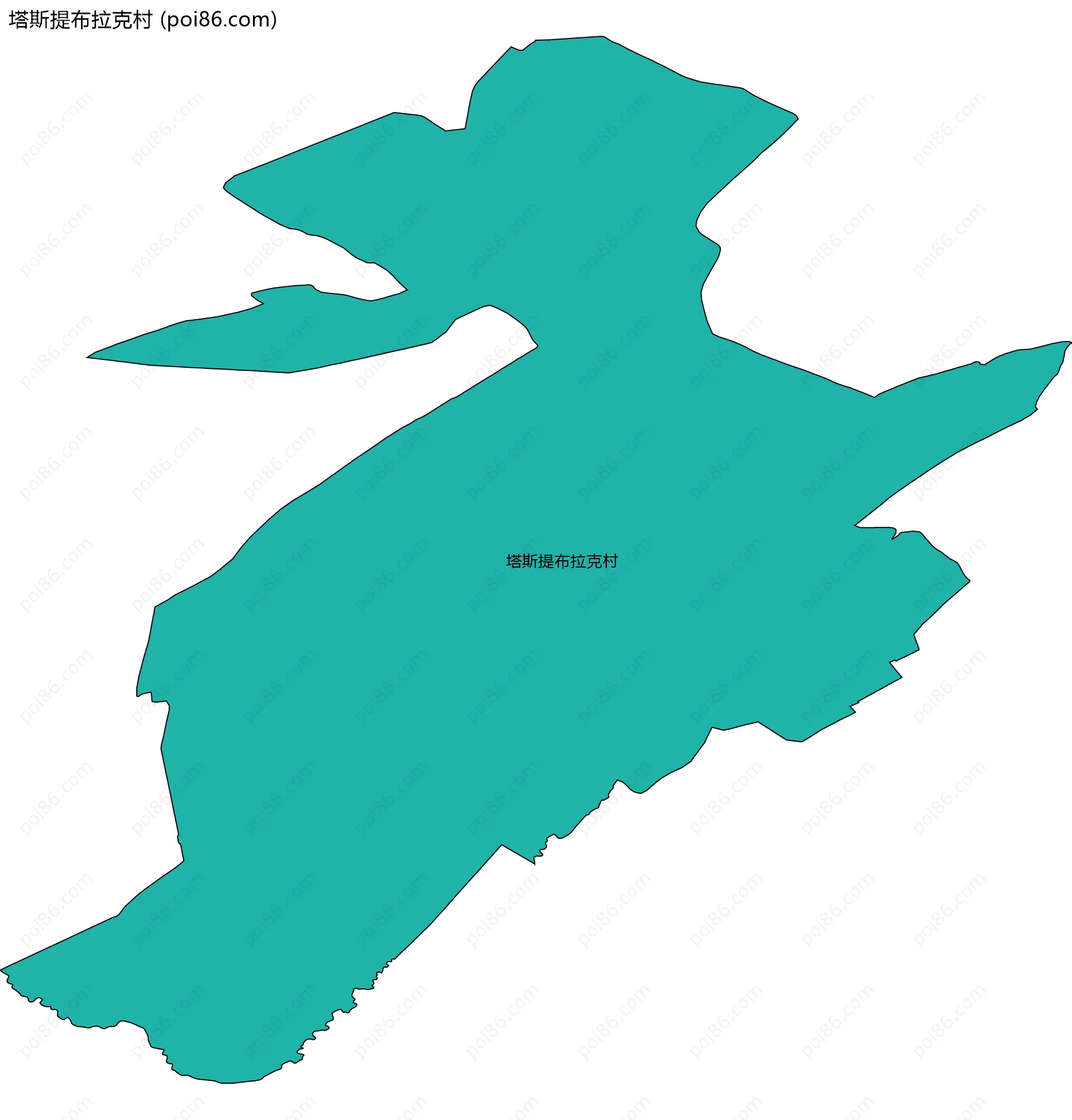 塔斯提布拉克村边界地图