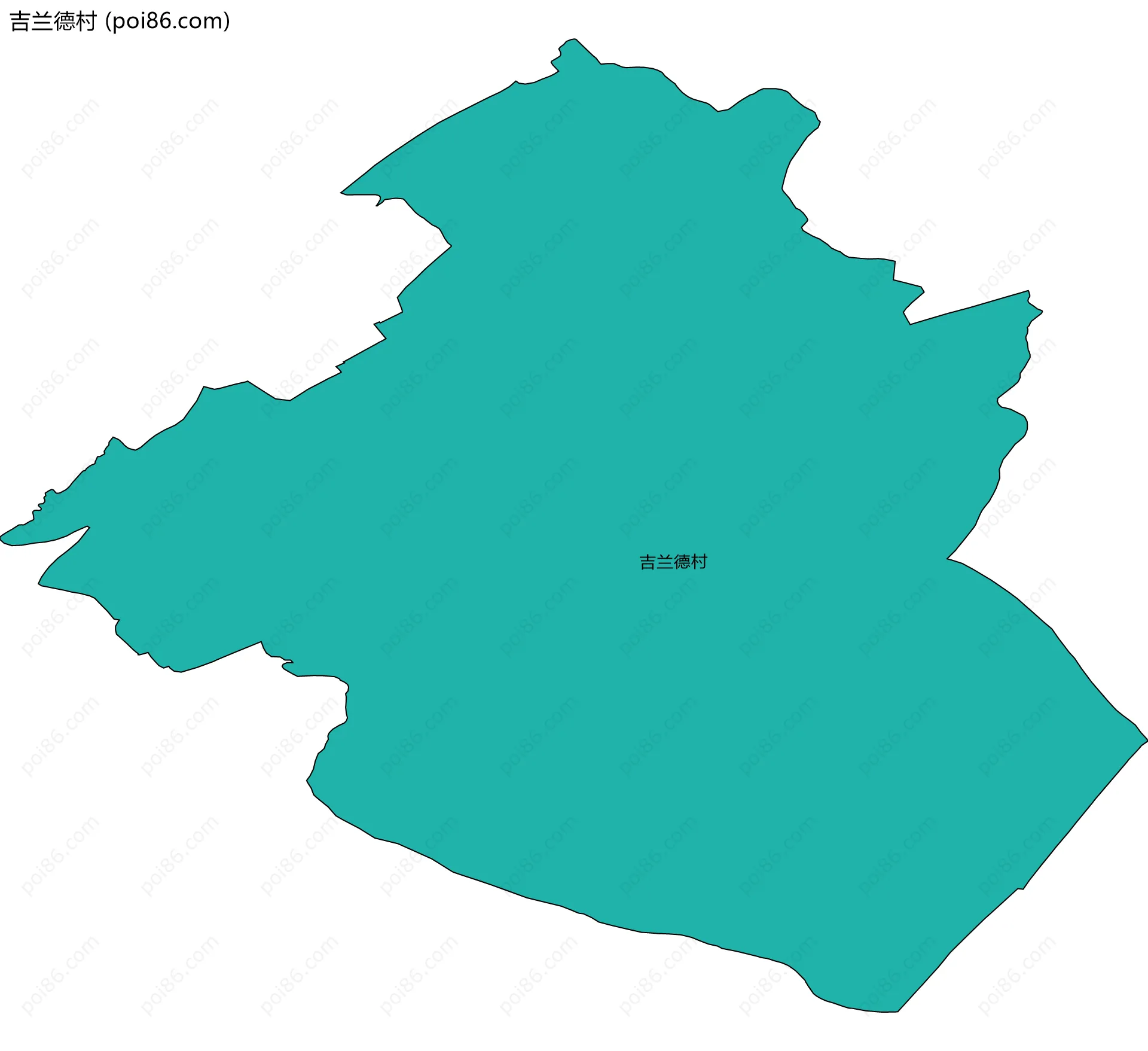 吉兰德村边界地图