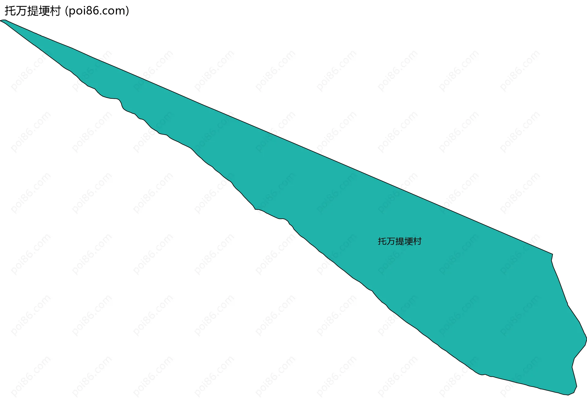 托万提埂村边界地图