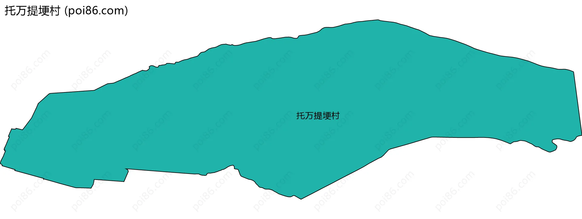 托万提埂村边界地图