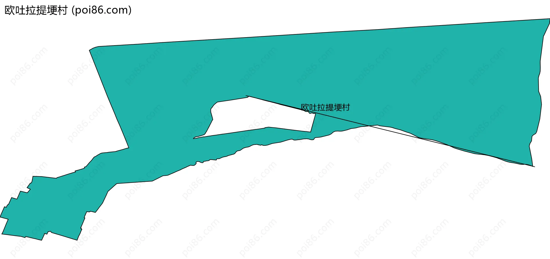 欧吐拉提埂村边界地图