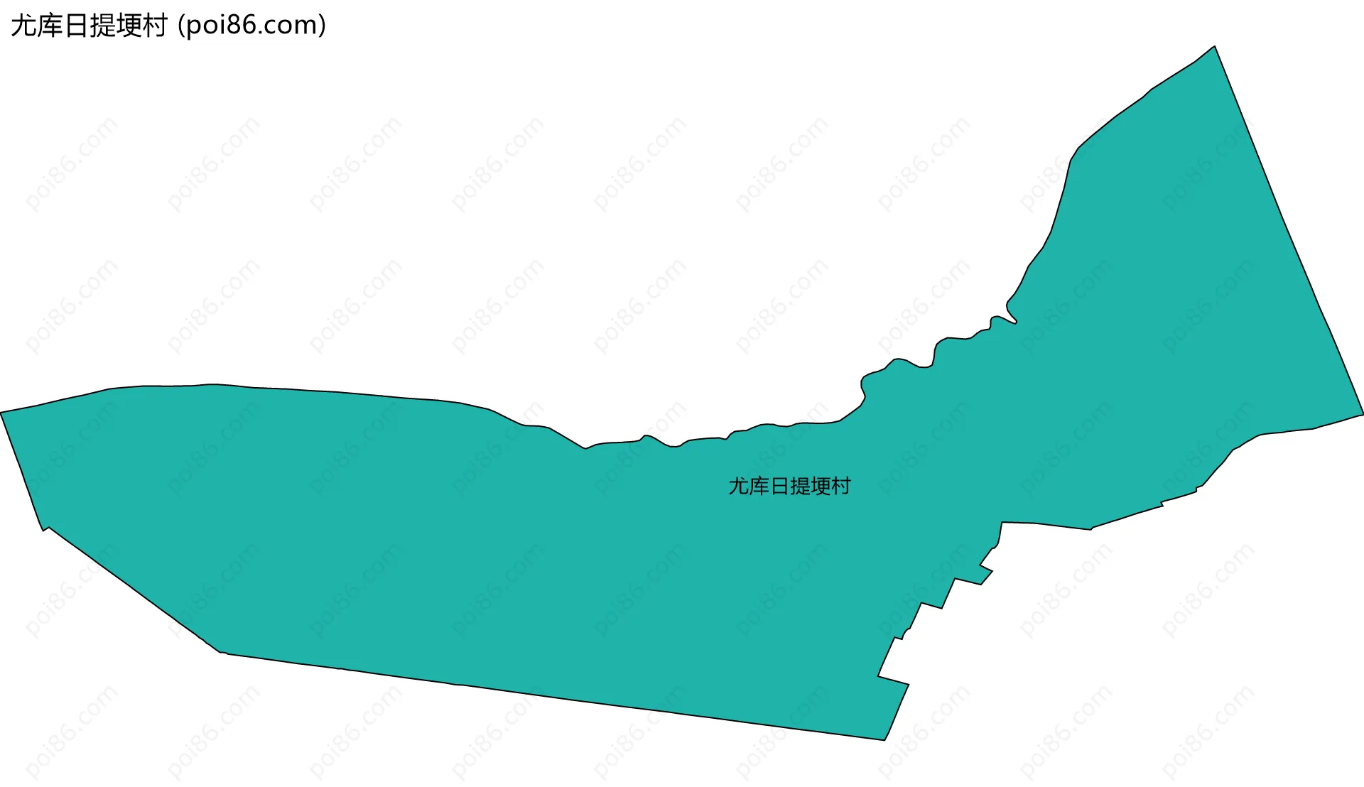 尤库日提埂村边界地图