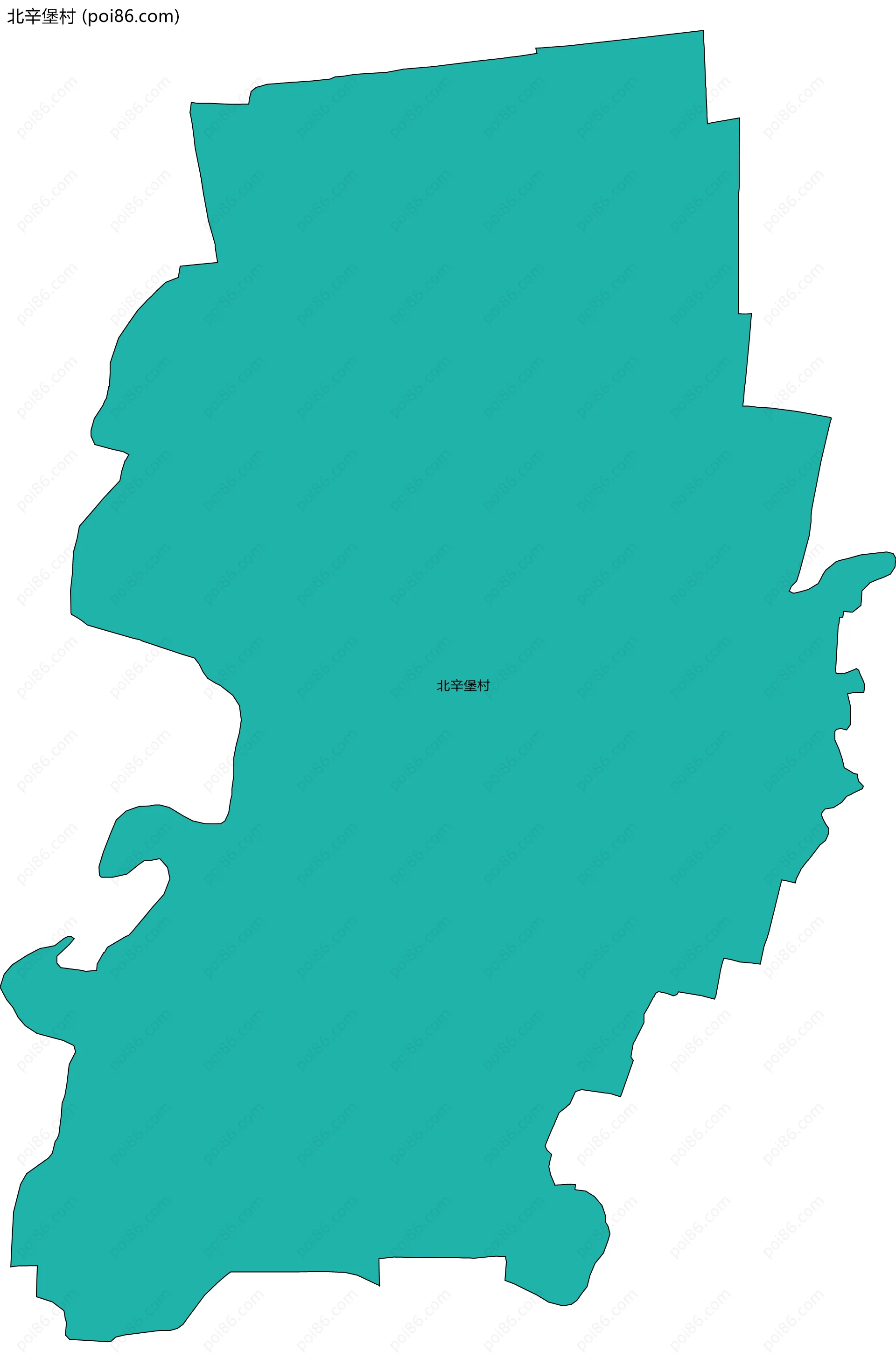 北辛堡村边界地图