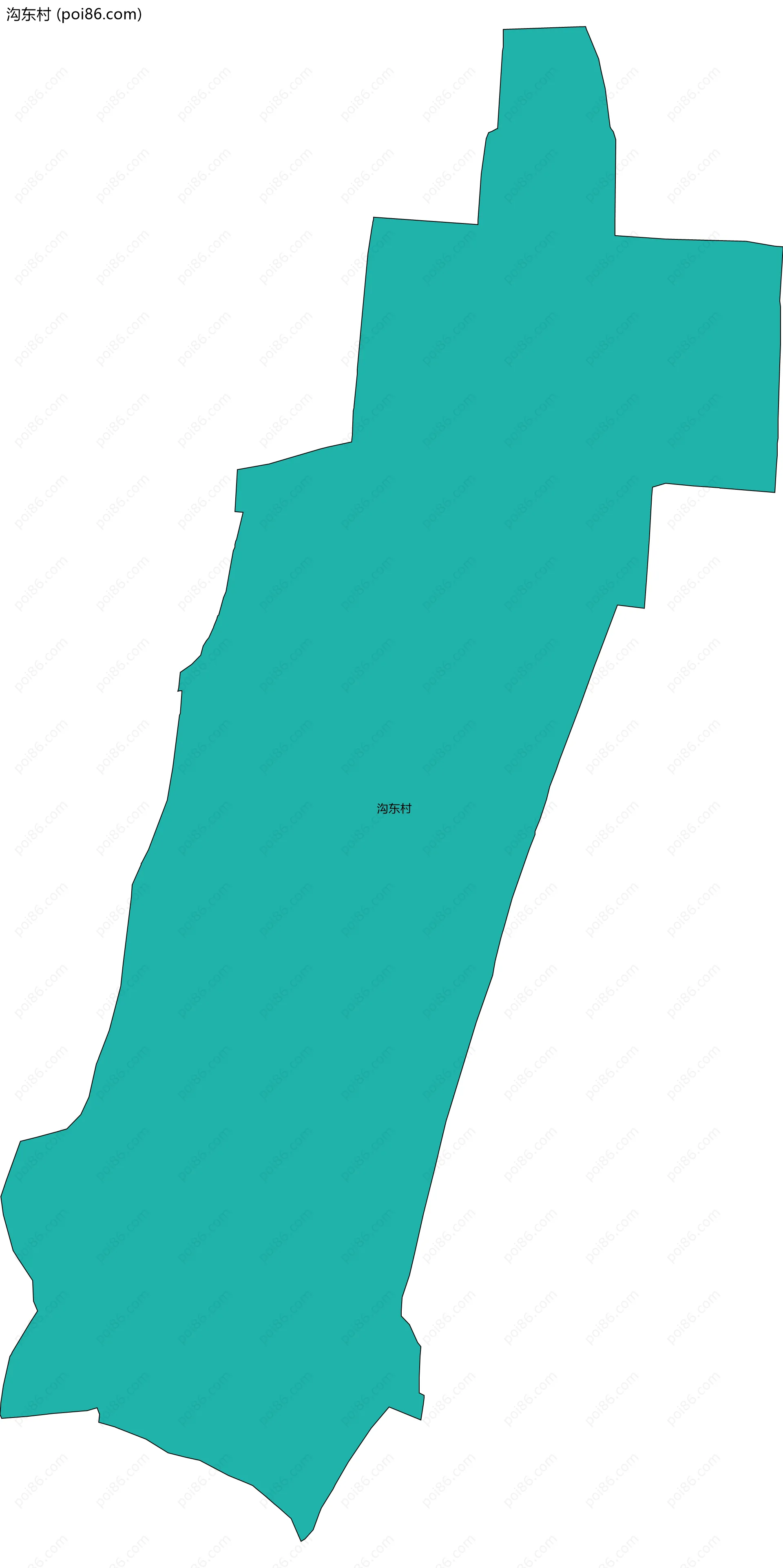 沟东村边界地图