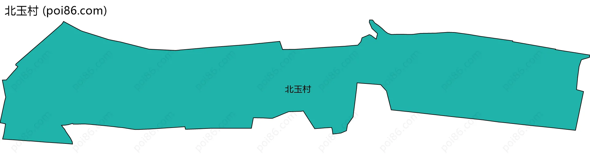 北玉村边界地图
