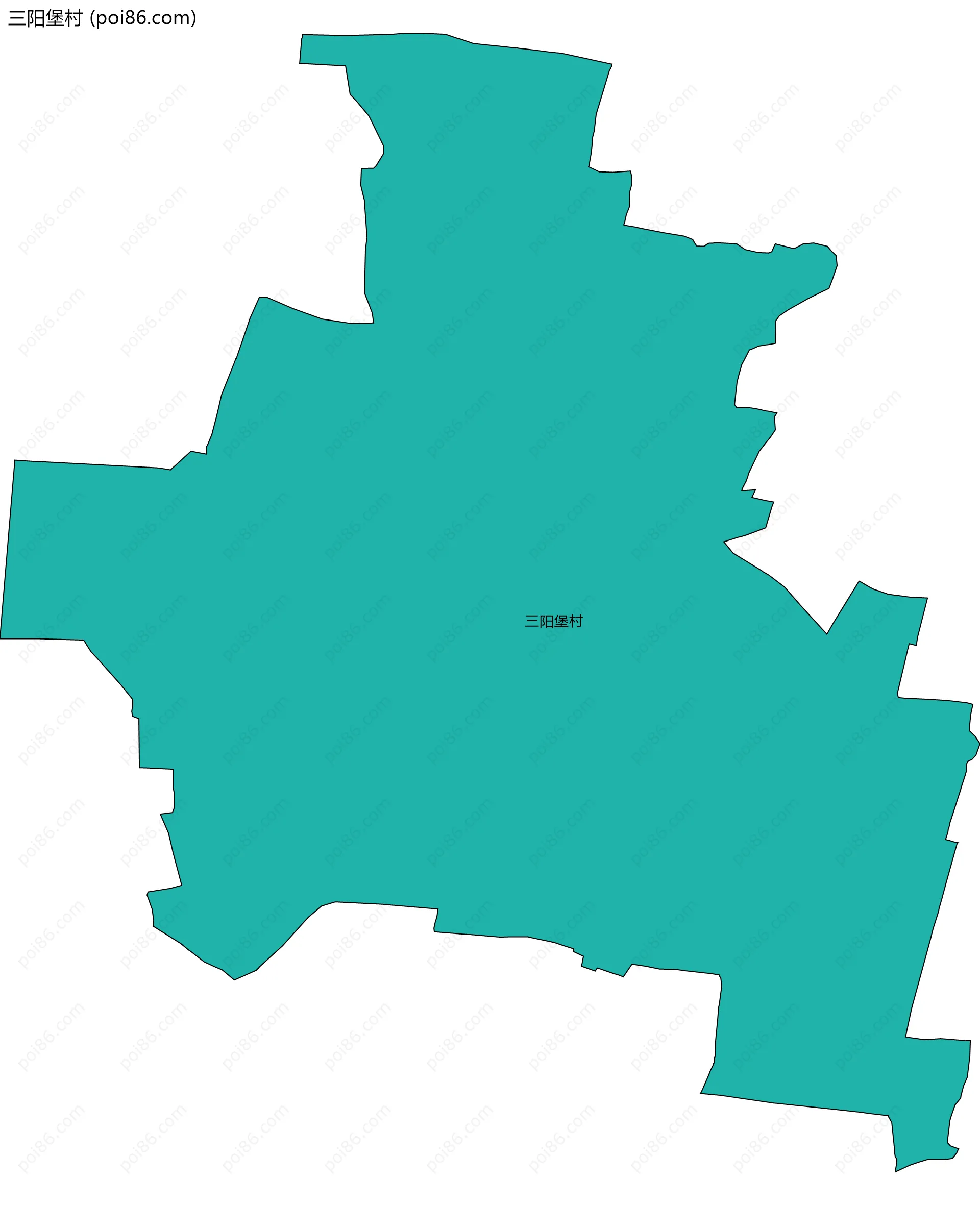 三阳堡村边界地图