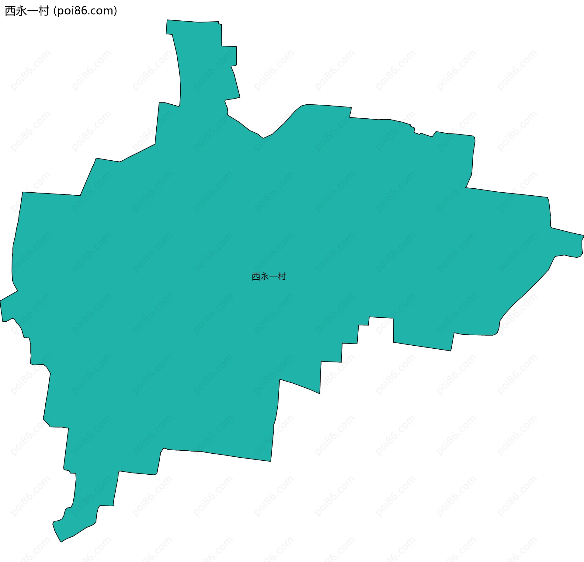 西永一村边界地图