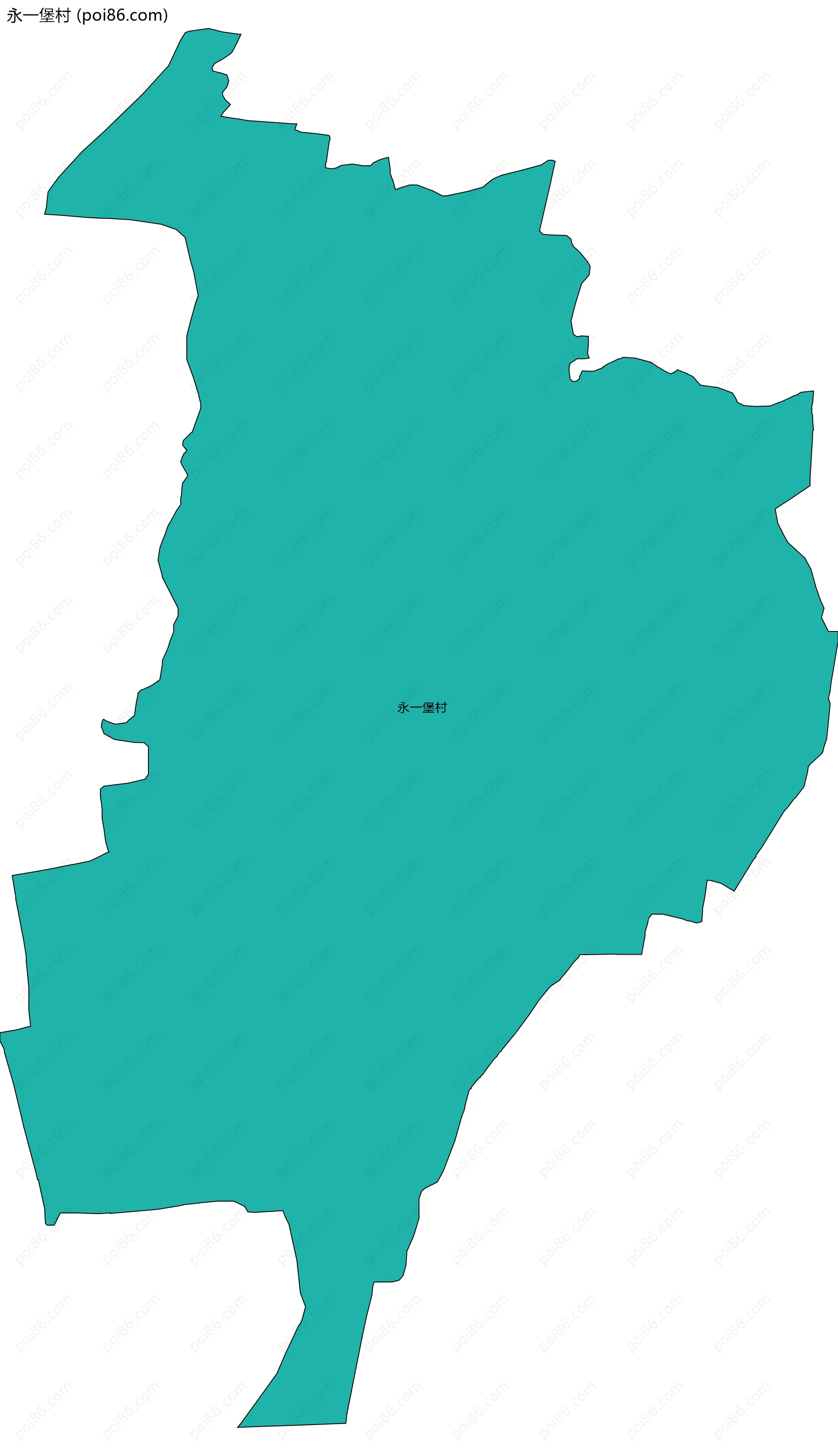 永一堡村边界地图