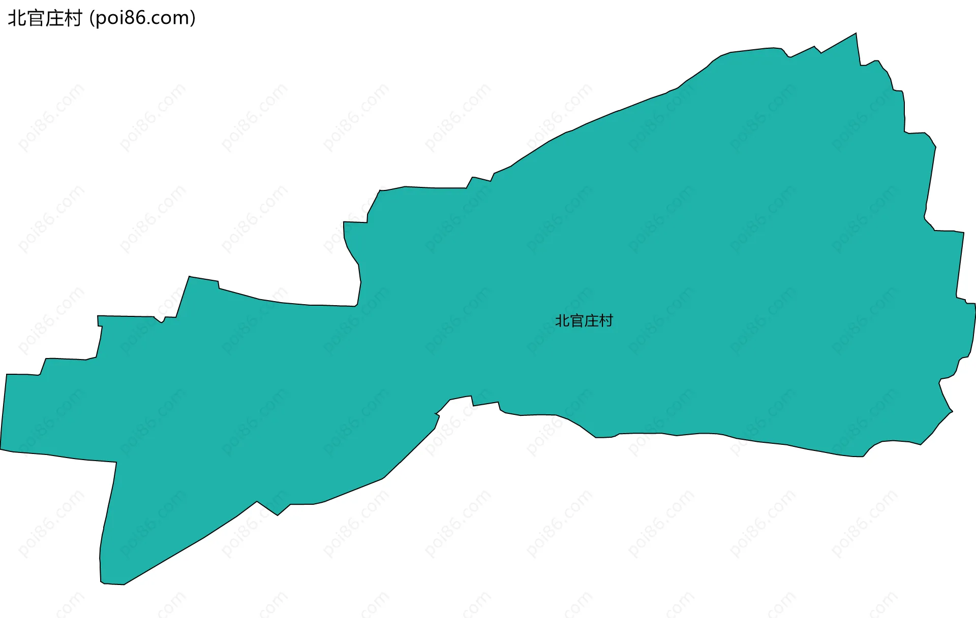 北官庄村边界地图