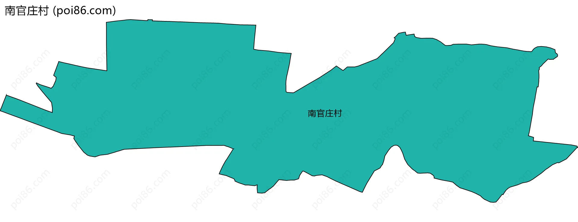 南官庄村边界地图