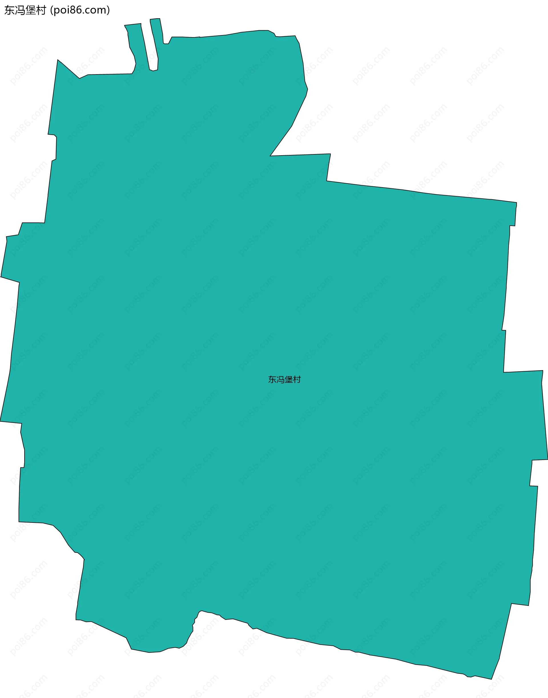 东冯堡村边界地图