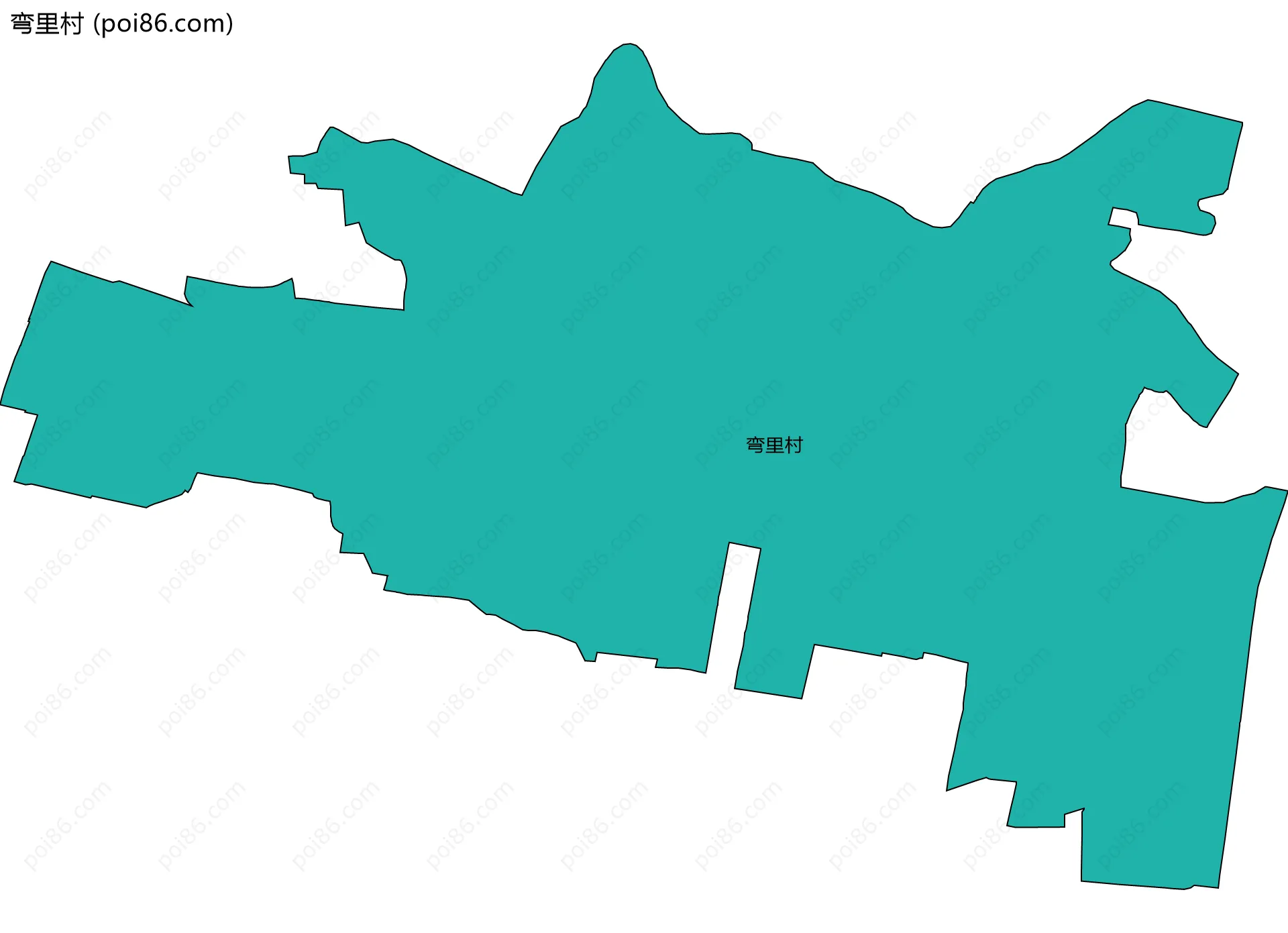 弯里村边界地图