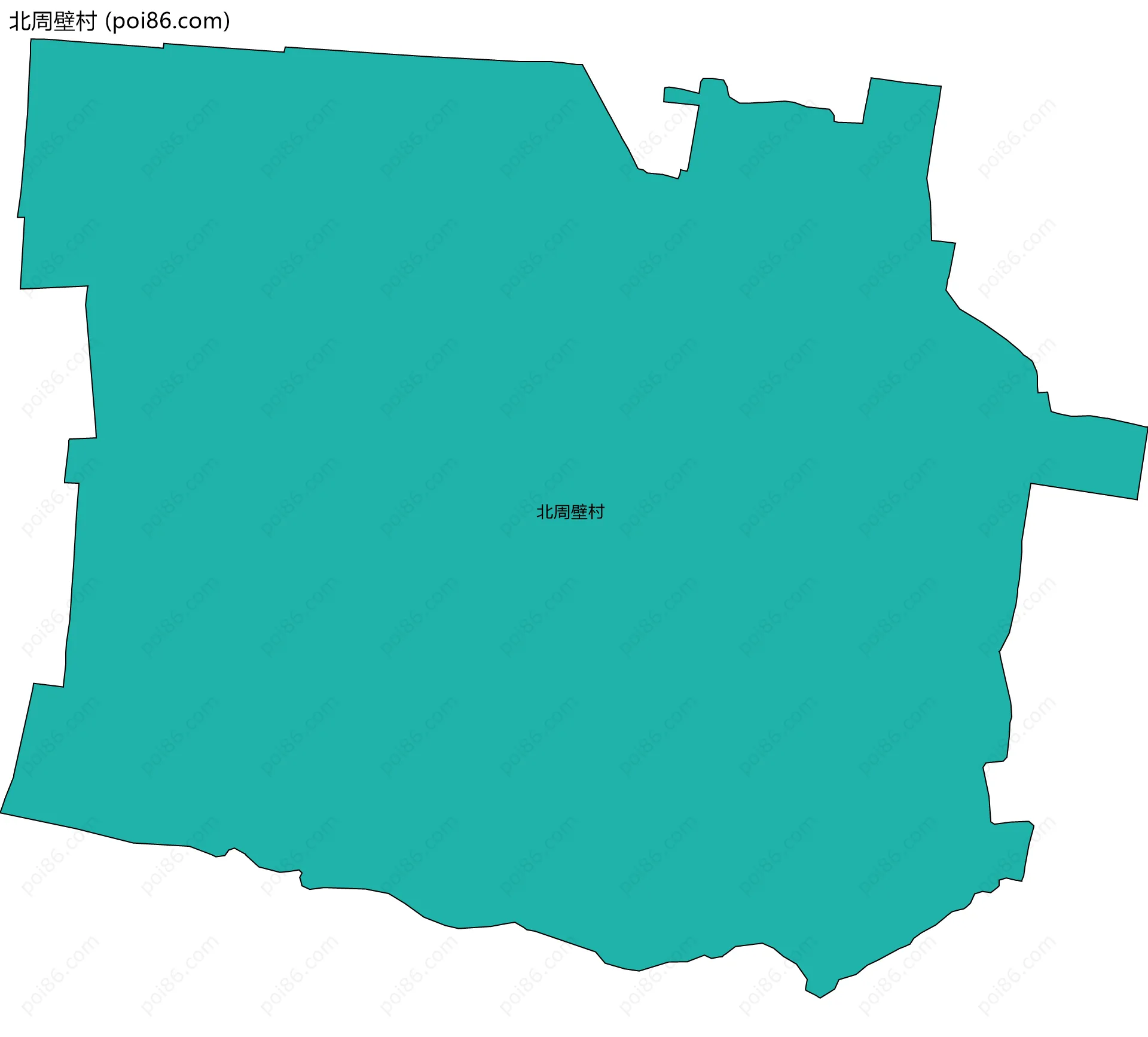 北周壁村边界地图