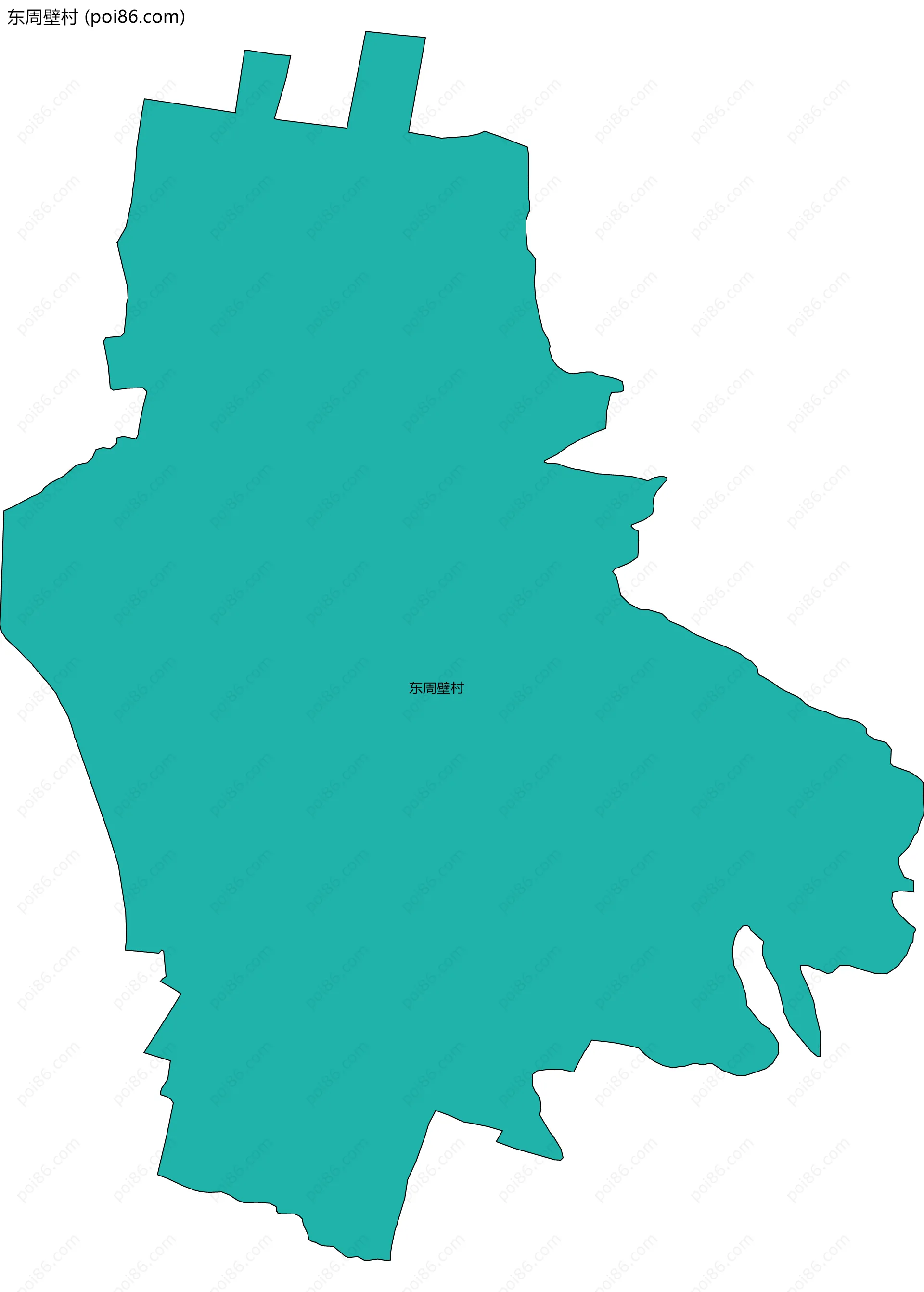 东周壁村边界地图